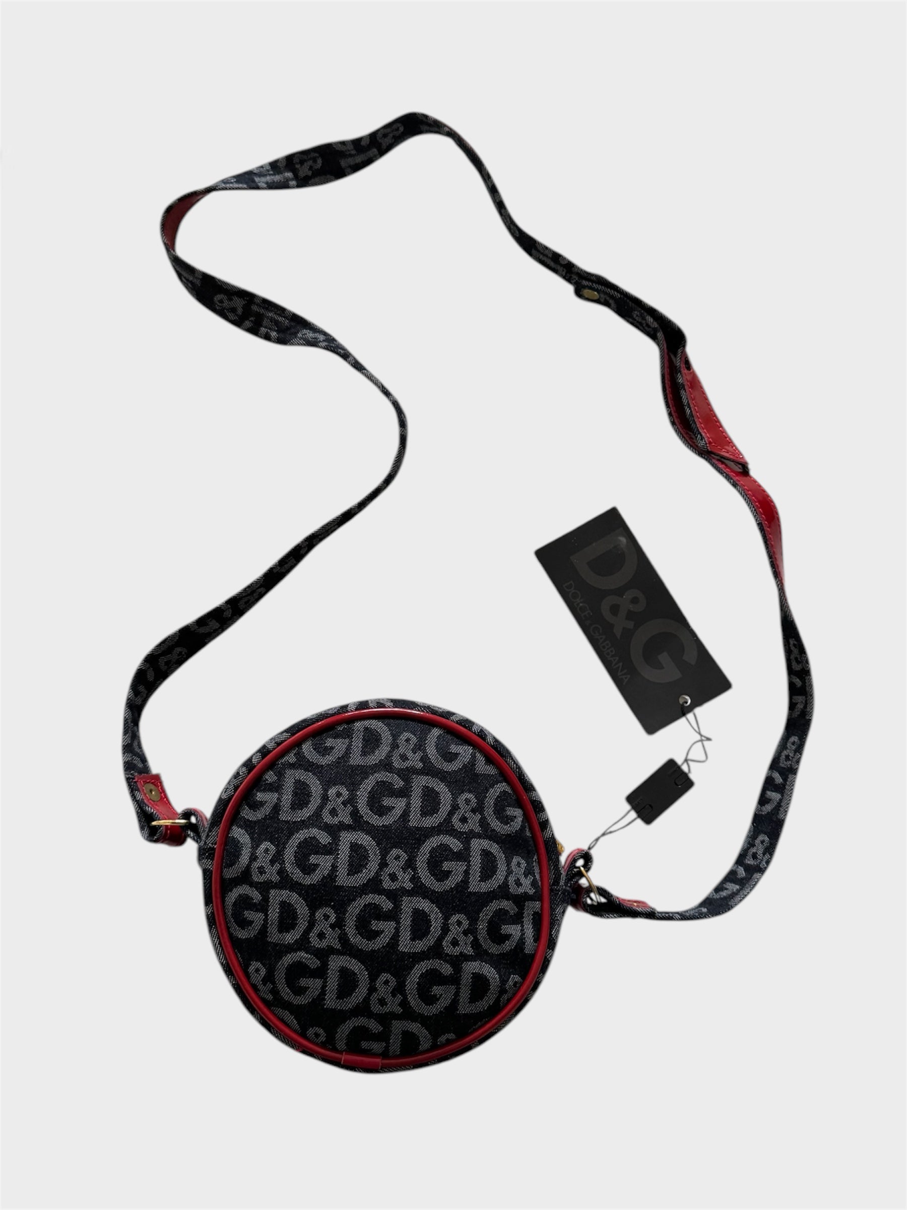 Dolce and Gabbana Denim Monogram Crossbody Bag