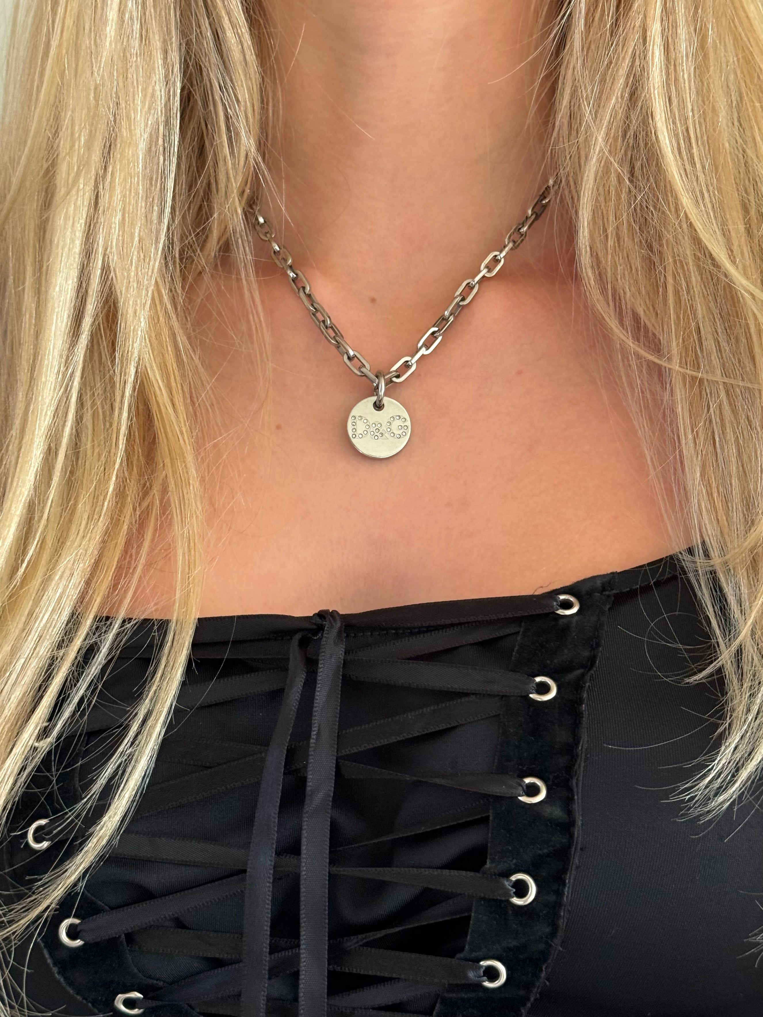 Dolce and Gabbana Diamanté Pendant Necklace