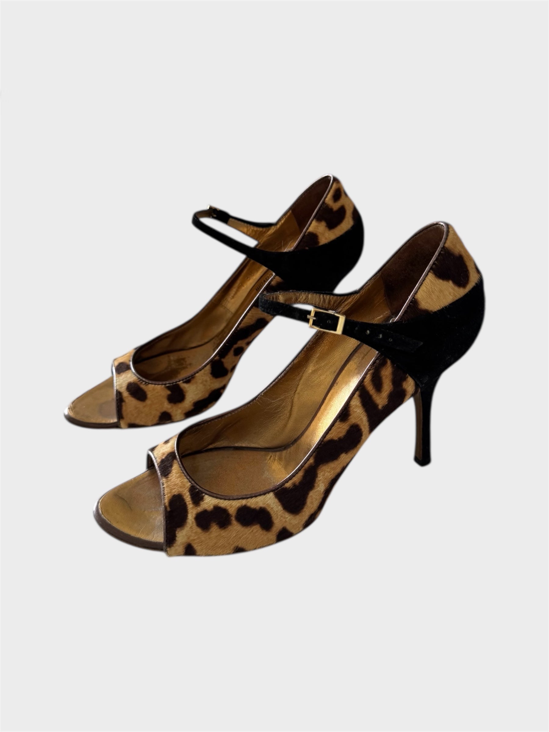 Roberto Cavalli Leopard Print Stiletto High Heels
