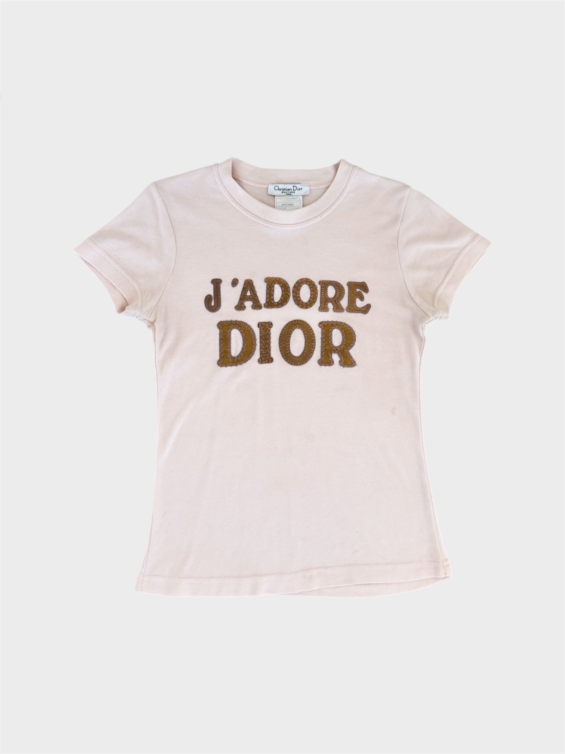 Christian Dior Suede Embroidered "J'adore Dior" Top