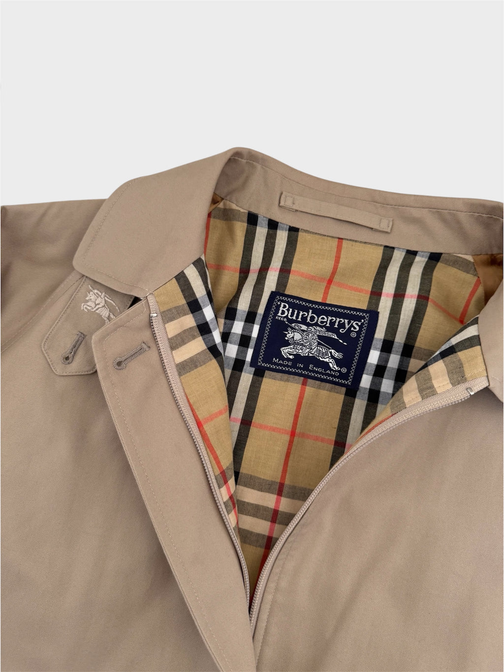 Burberry Nova Check Lined Harrington Jacket
