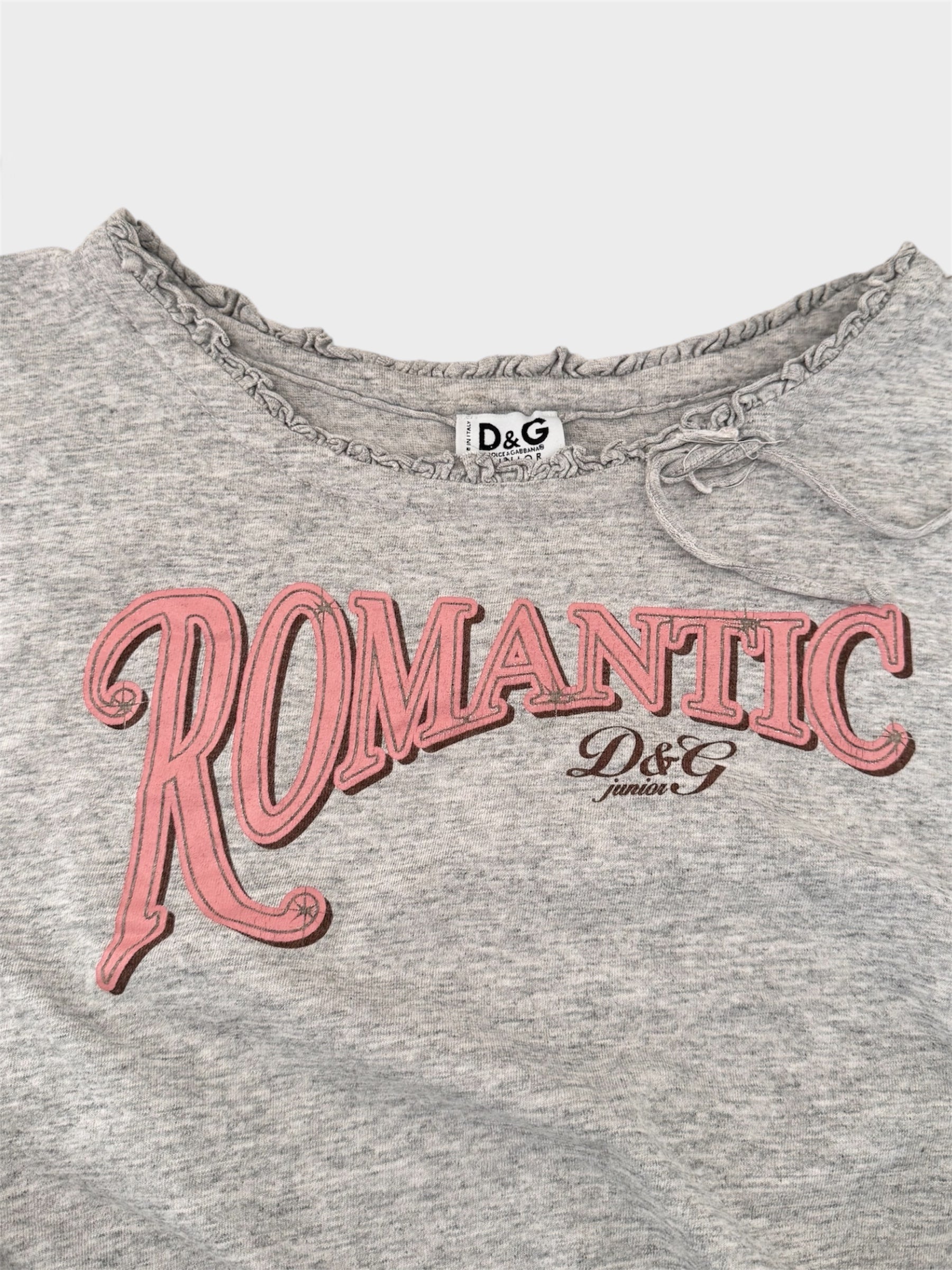 Dolce and Gabbana "Romantic" Ruched Asymmetric Top