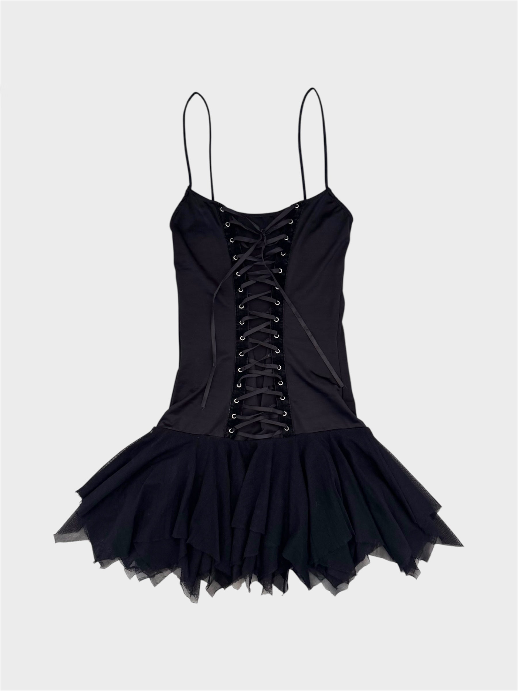 Dolce and Gabbana Lace-Up Corset-Style Tutu Mini Dress
