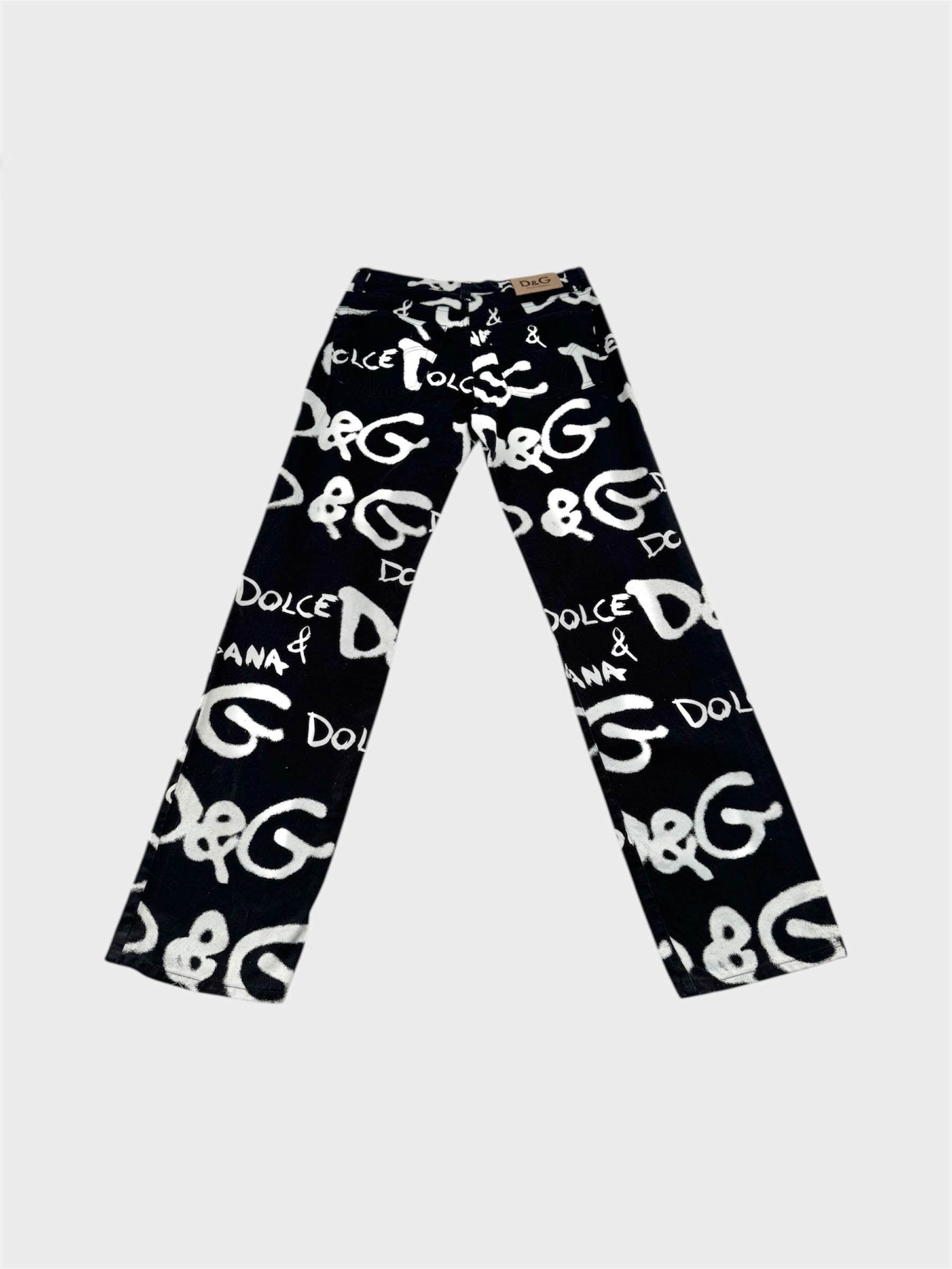 Dolce and Gabbana Grafitti Monogram Jeans