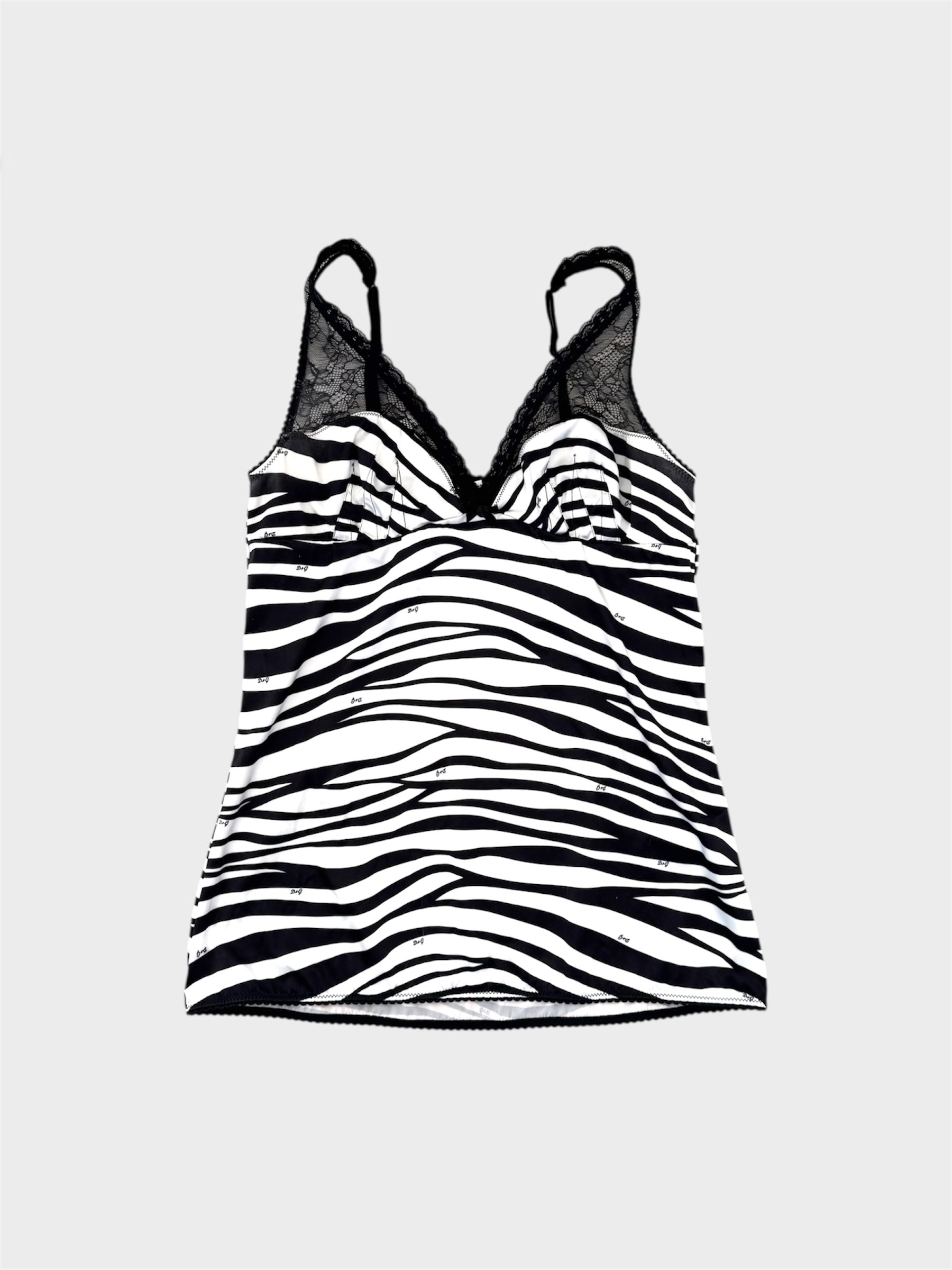 Dolce and Gabbana Zebra Print Camisole Vest Top