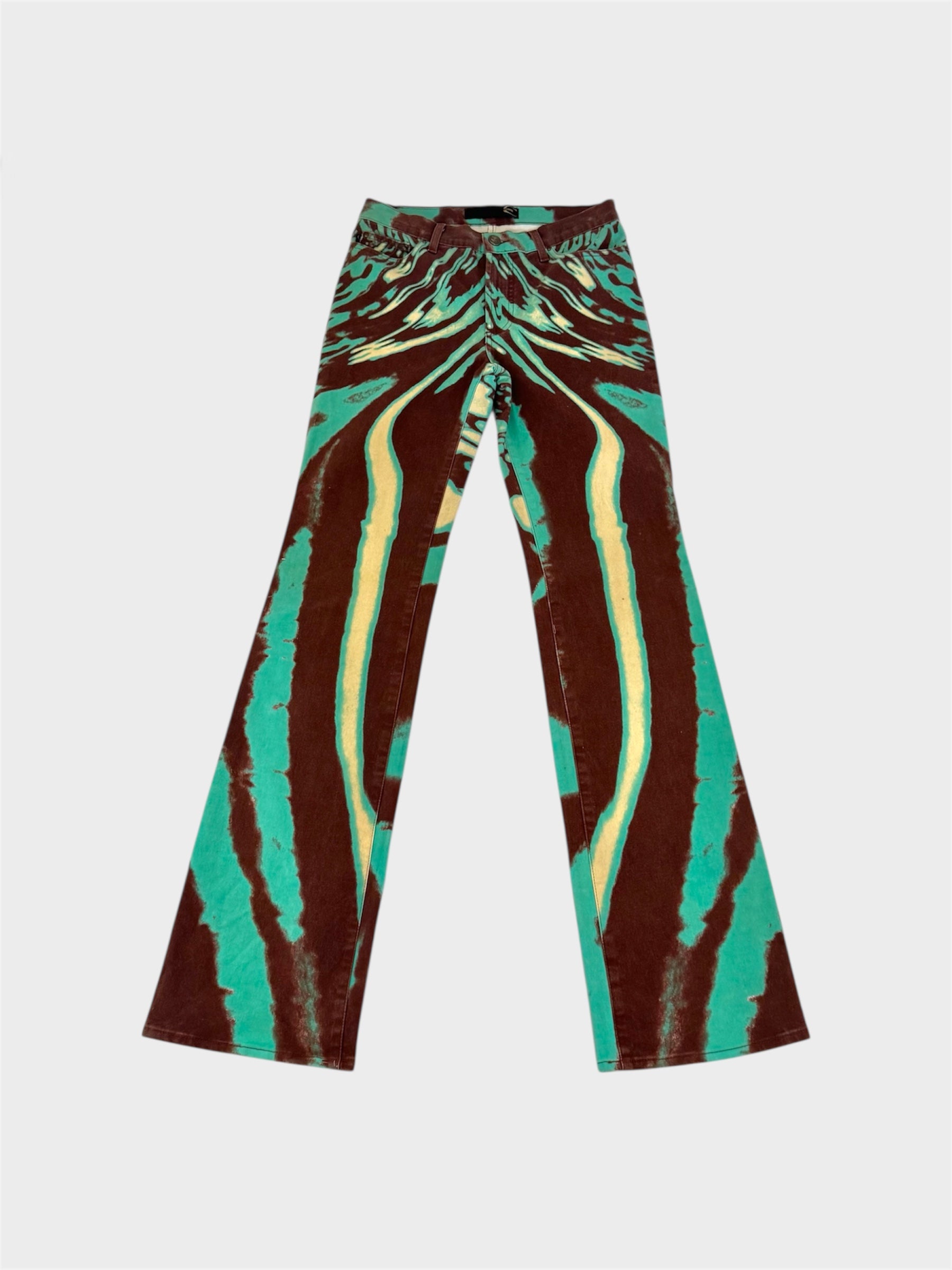 Roberto Cavalli Graphic Printed Swirl Jeans