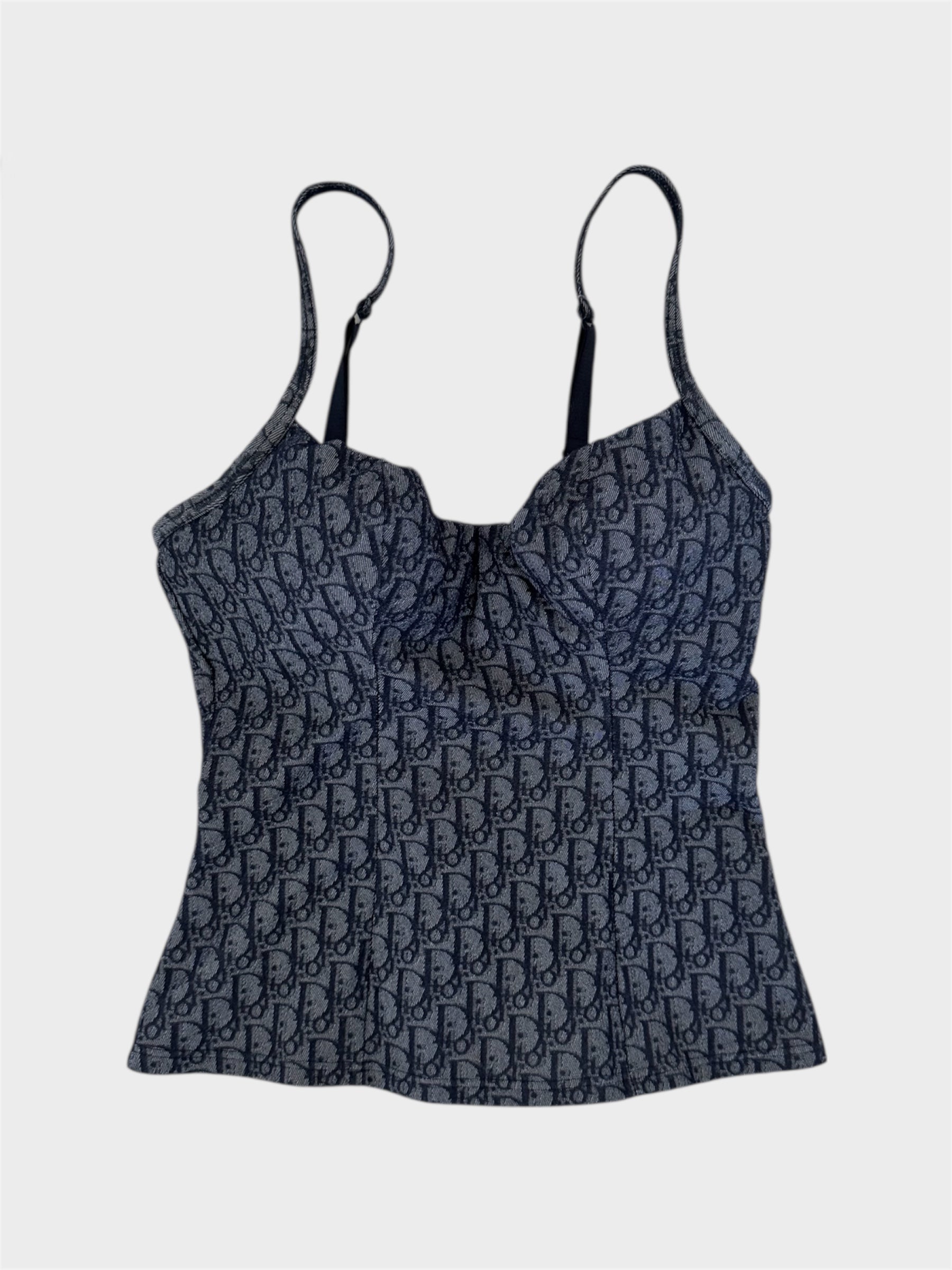 Christian Dior John Galliano Monogram Bustier Corset Top