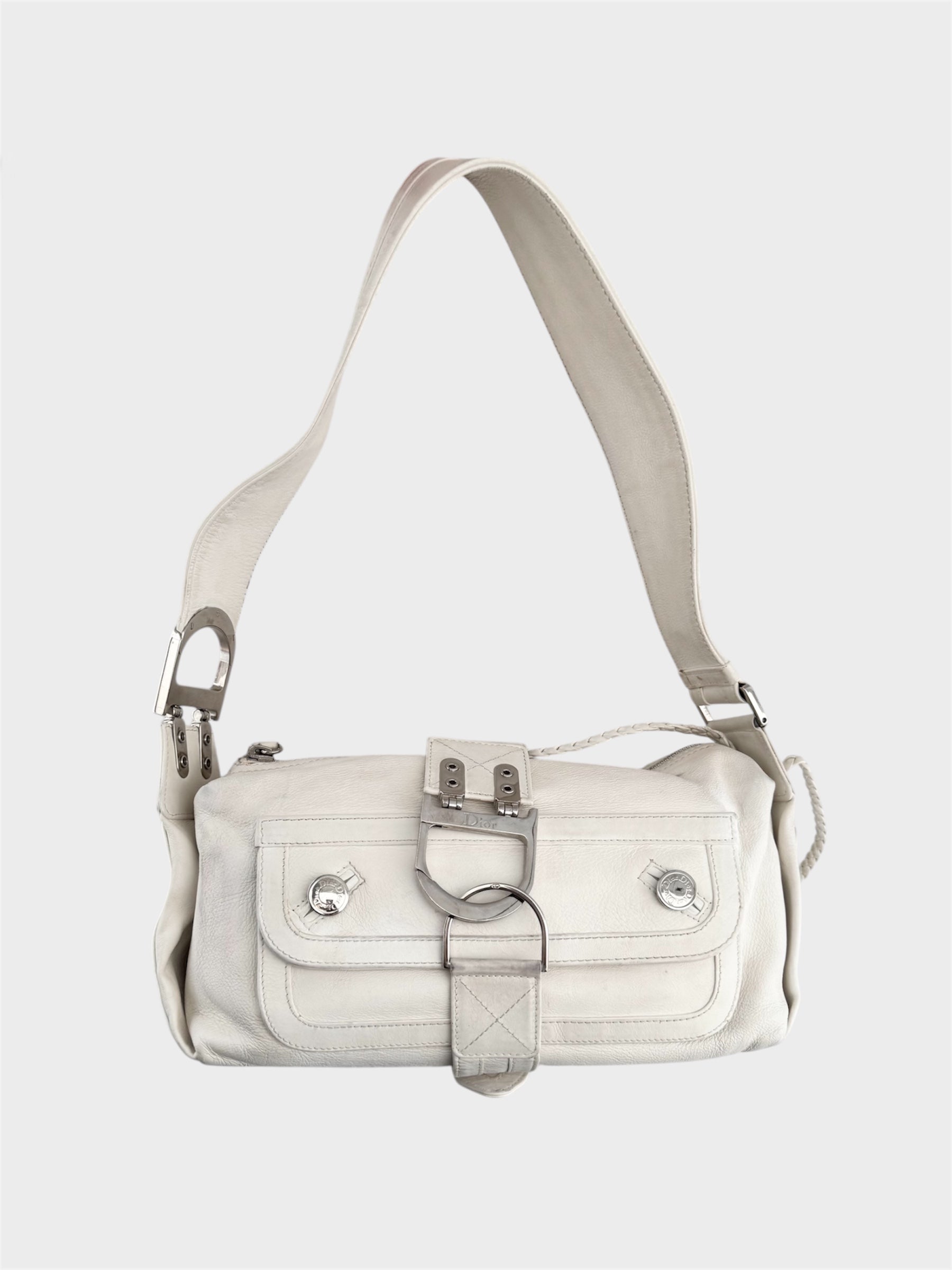 Christian Dior Leather Flight Shoulder Bag