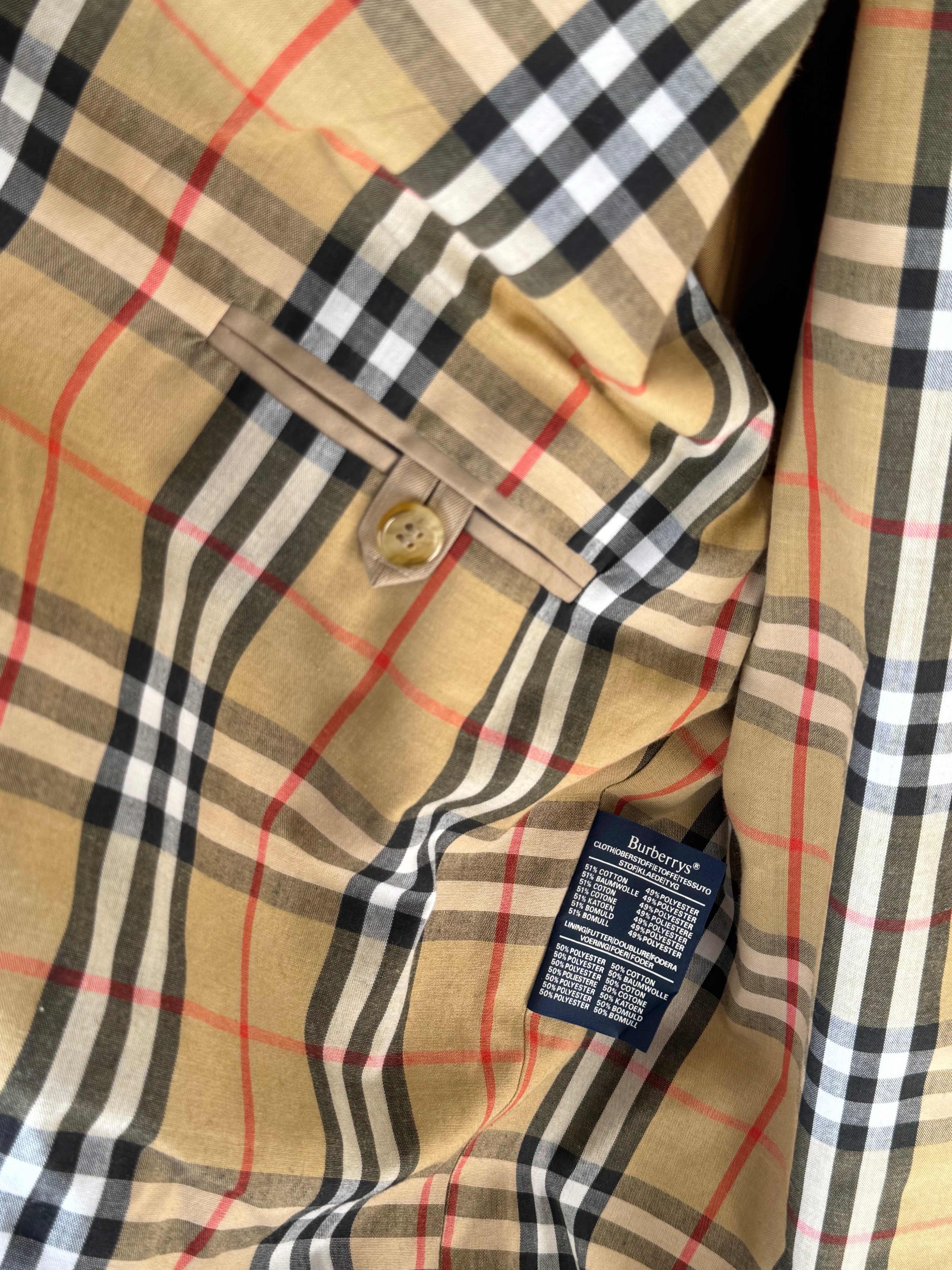 Burberry Nova Check Lined Harrington Jacket