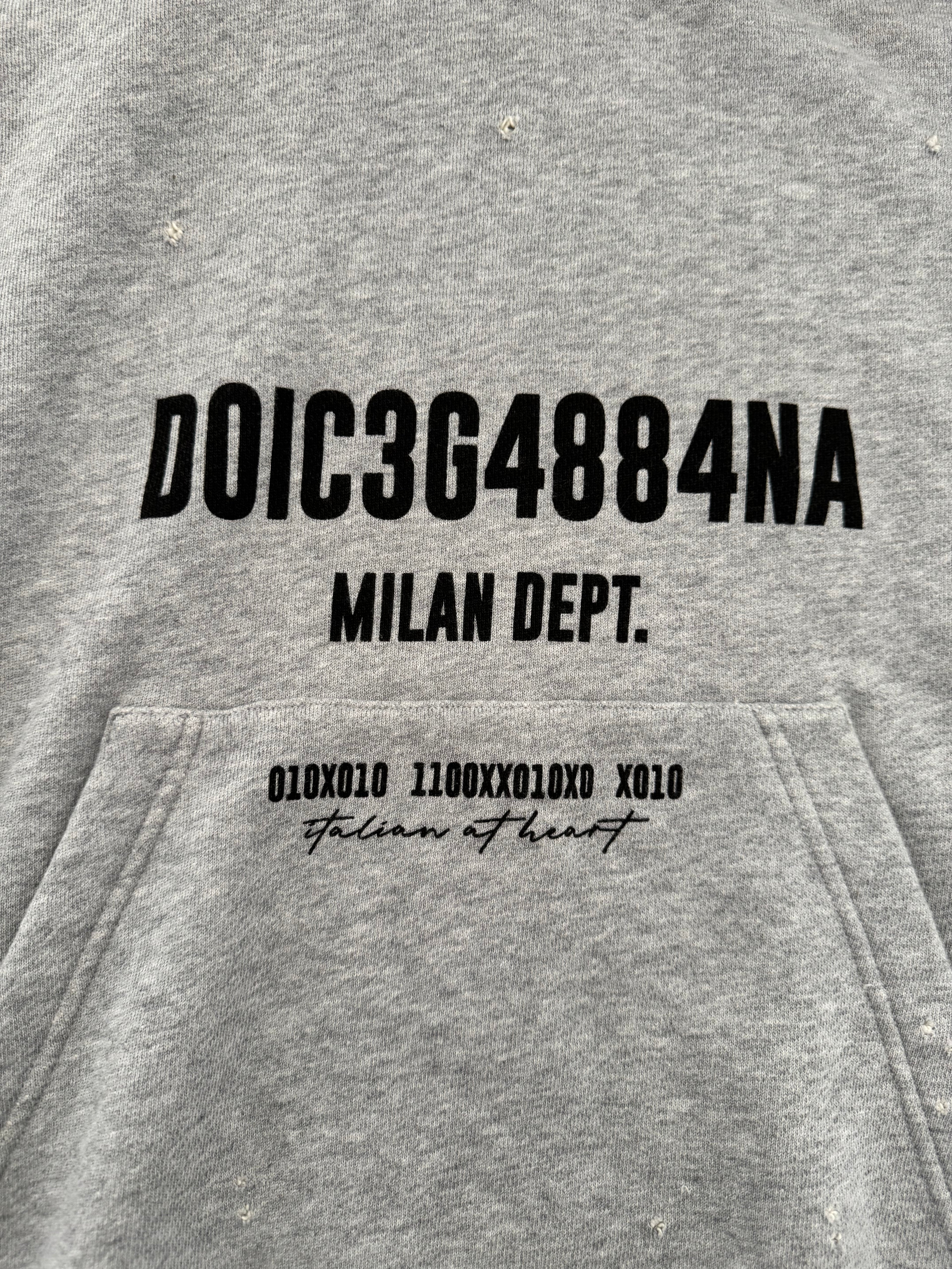 Dolce and Gabbana Logo Printed Jersey Hoodie