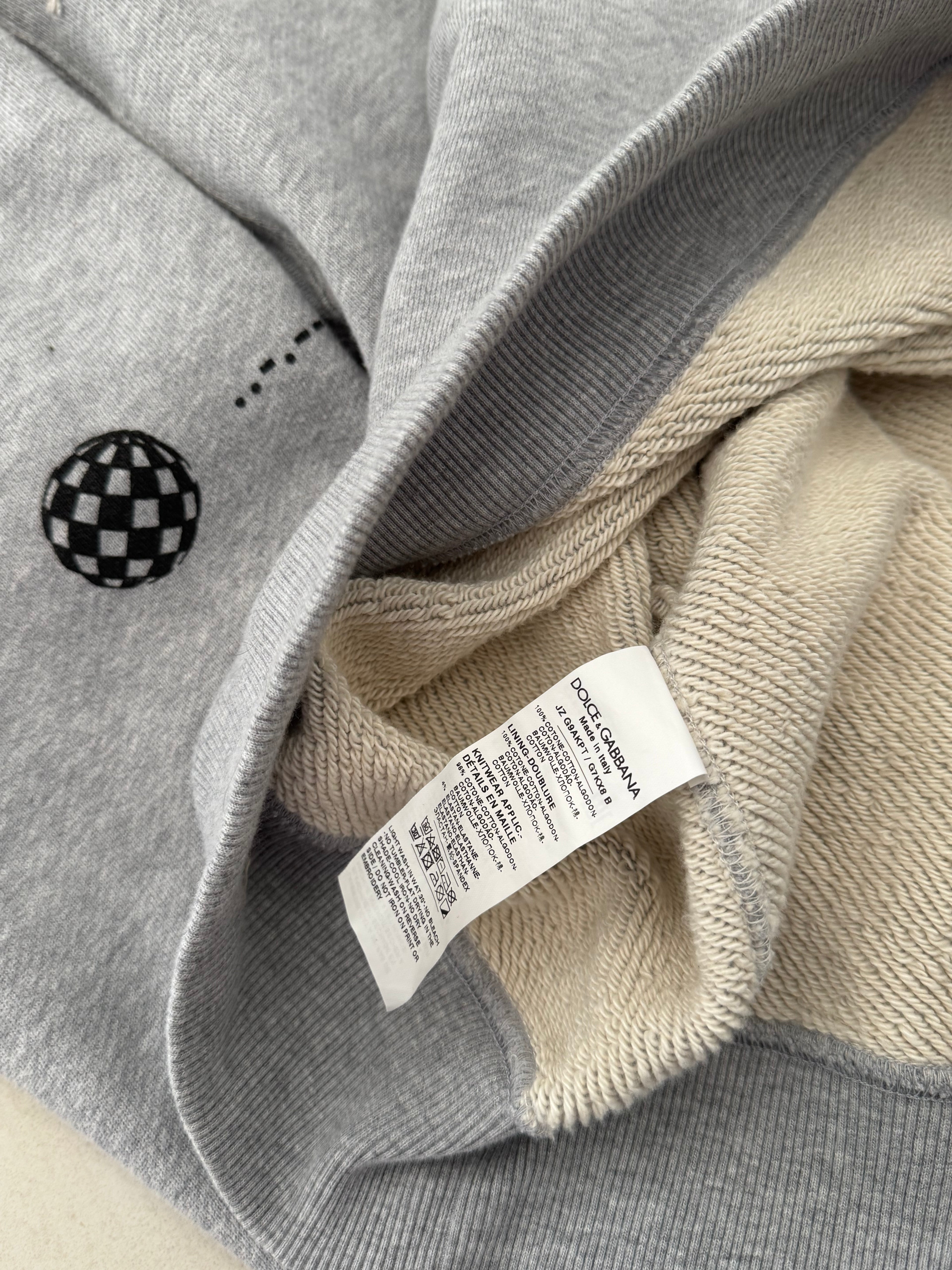 Dolce and Gabbana Logo Printed Jersey Hoodie