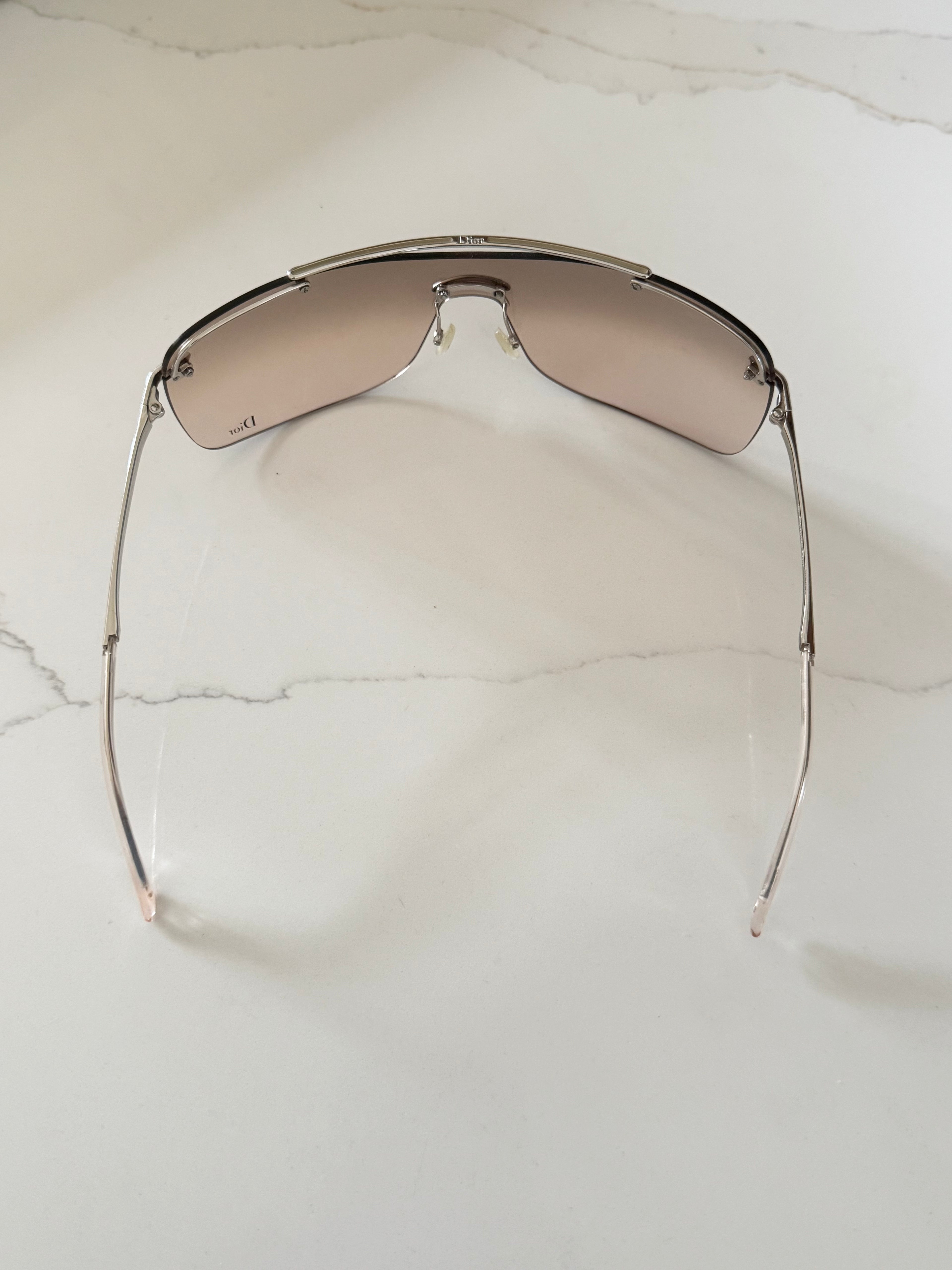 Christian Dior "Air 2" Aviator Rimless Sunglasses