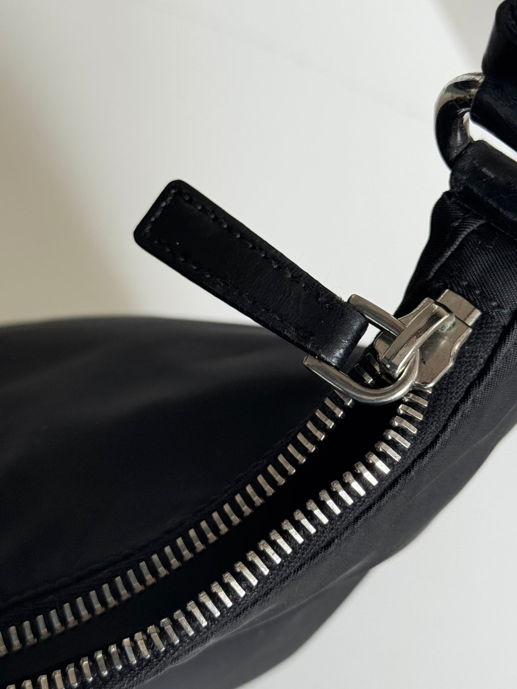 Prada Nylon Semitracolla Nappa Shoulder Bag