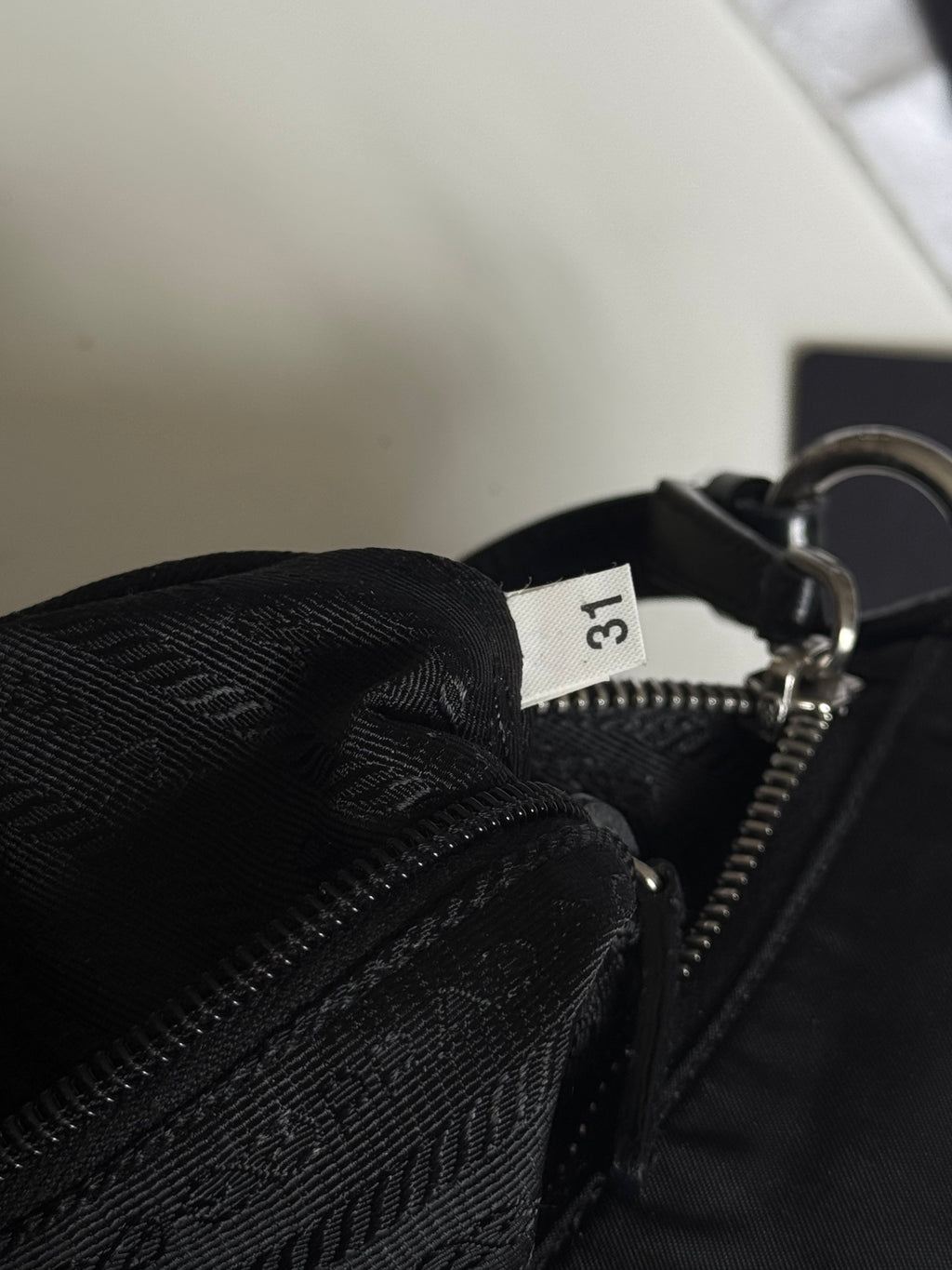 Prada Nylon Semitracolla Nappa Shoulder Bag