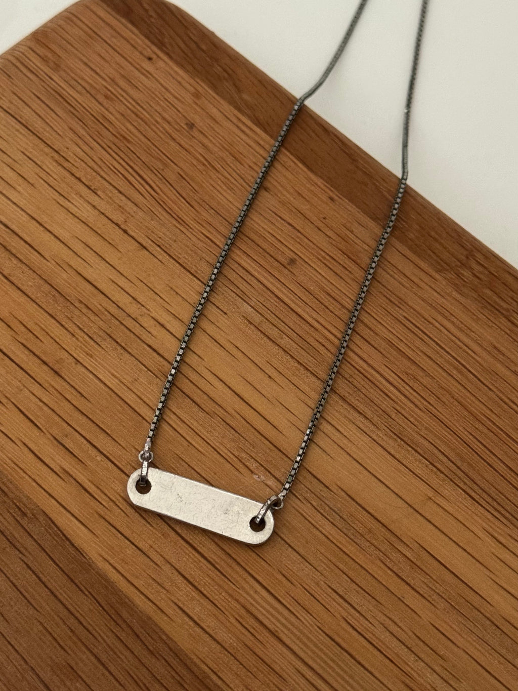 Christian Dior Spell Out Name Plate Necklace