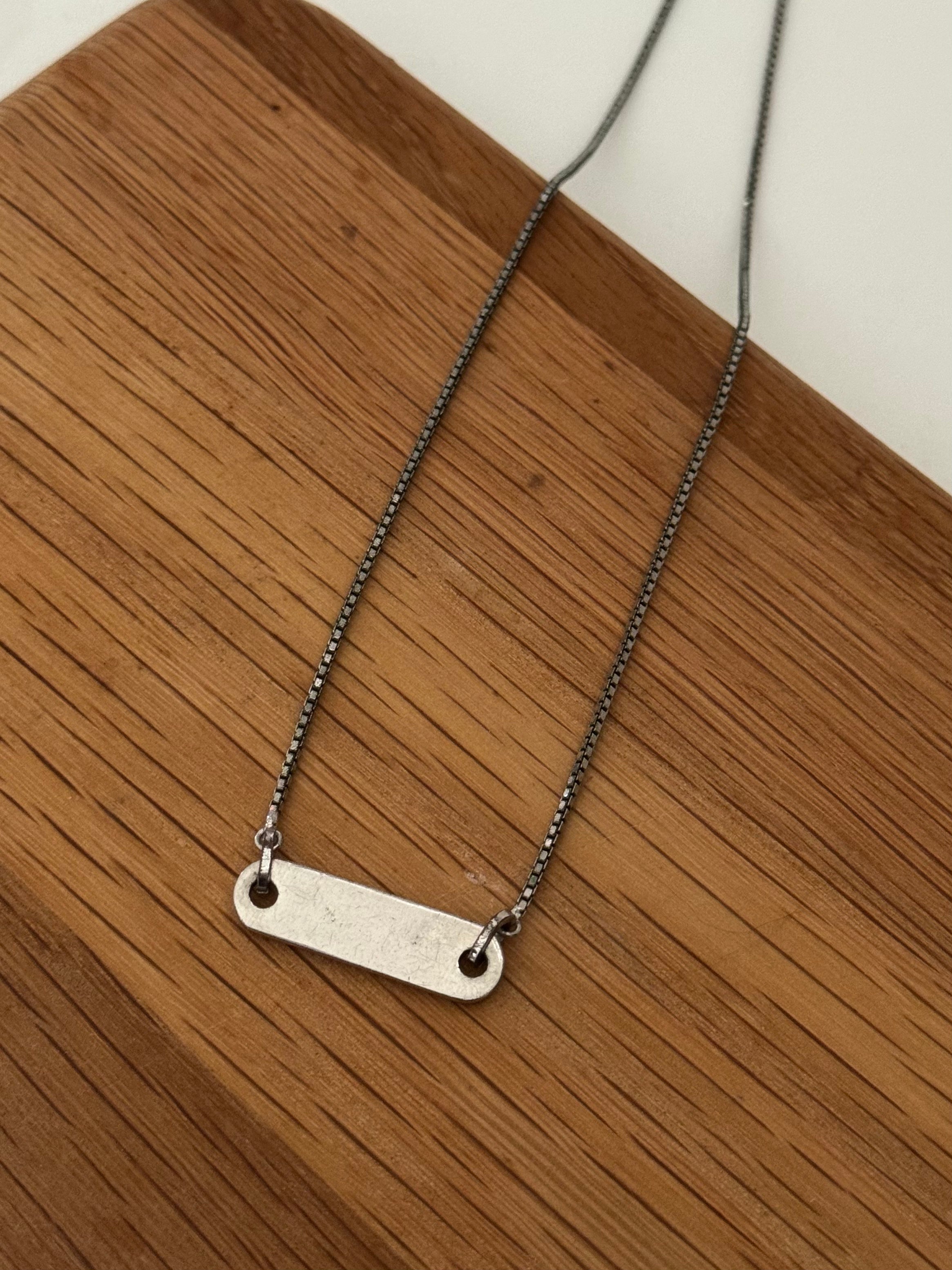 Christian Dior Spell Out Name Plate Necklace