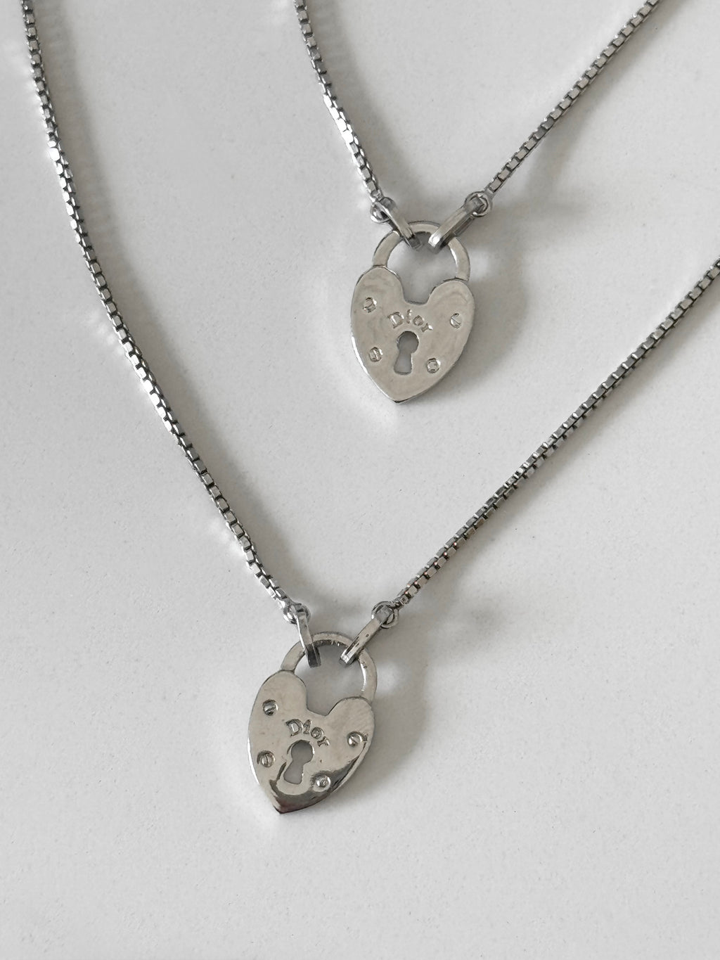 Christian Dior 3-Piece Heart Padlock Set: Necklace, Bracelet & Earrings