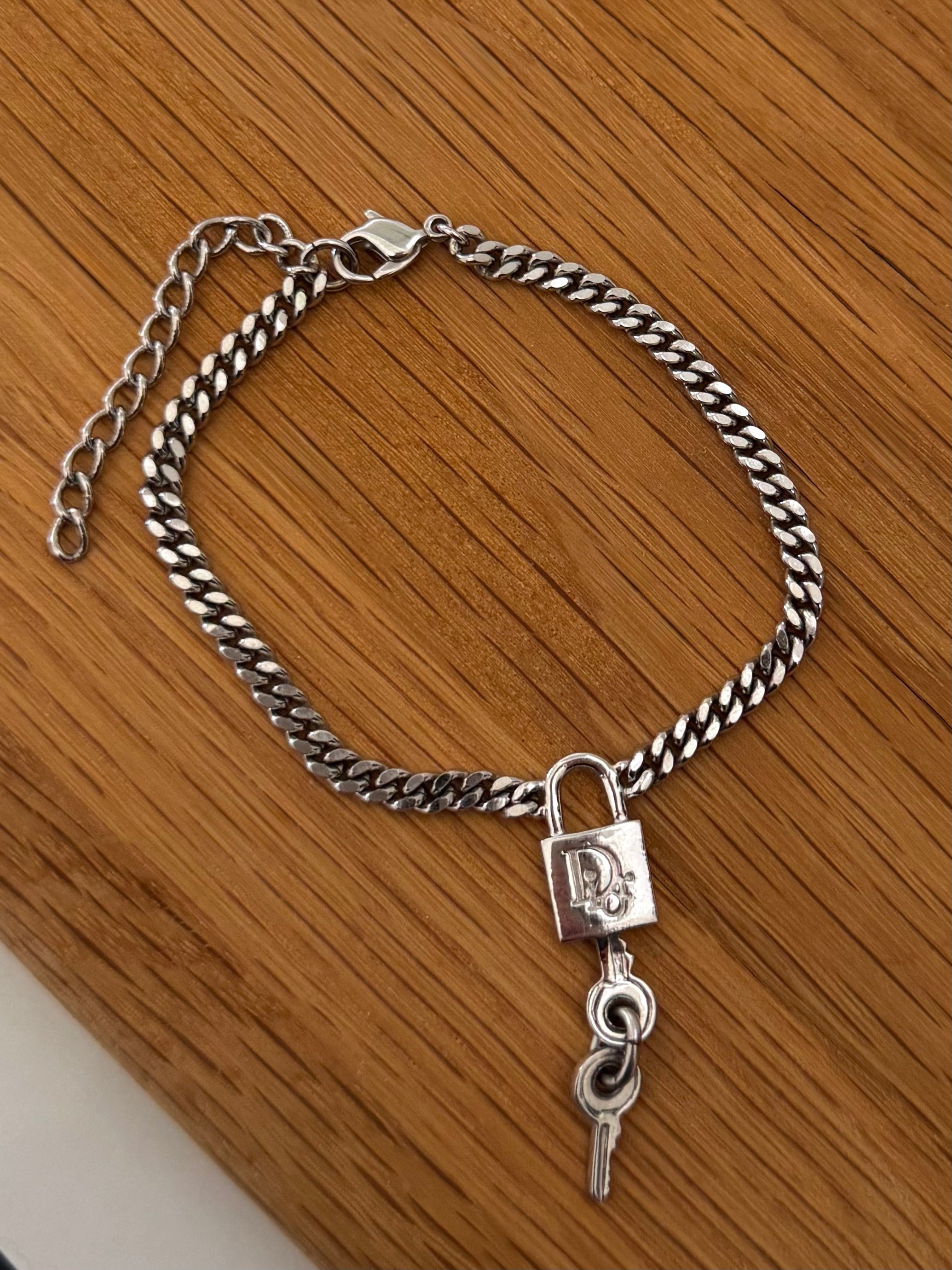 Christian Dior Padlock & Keys Chain Bracelet