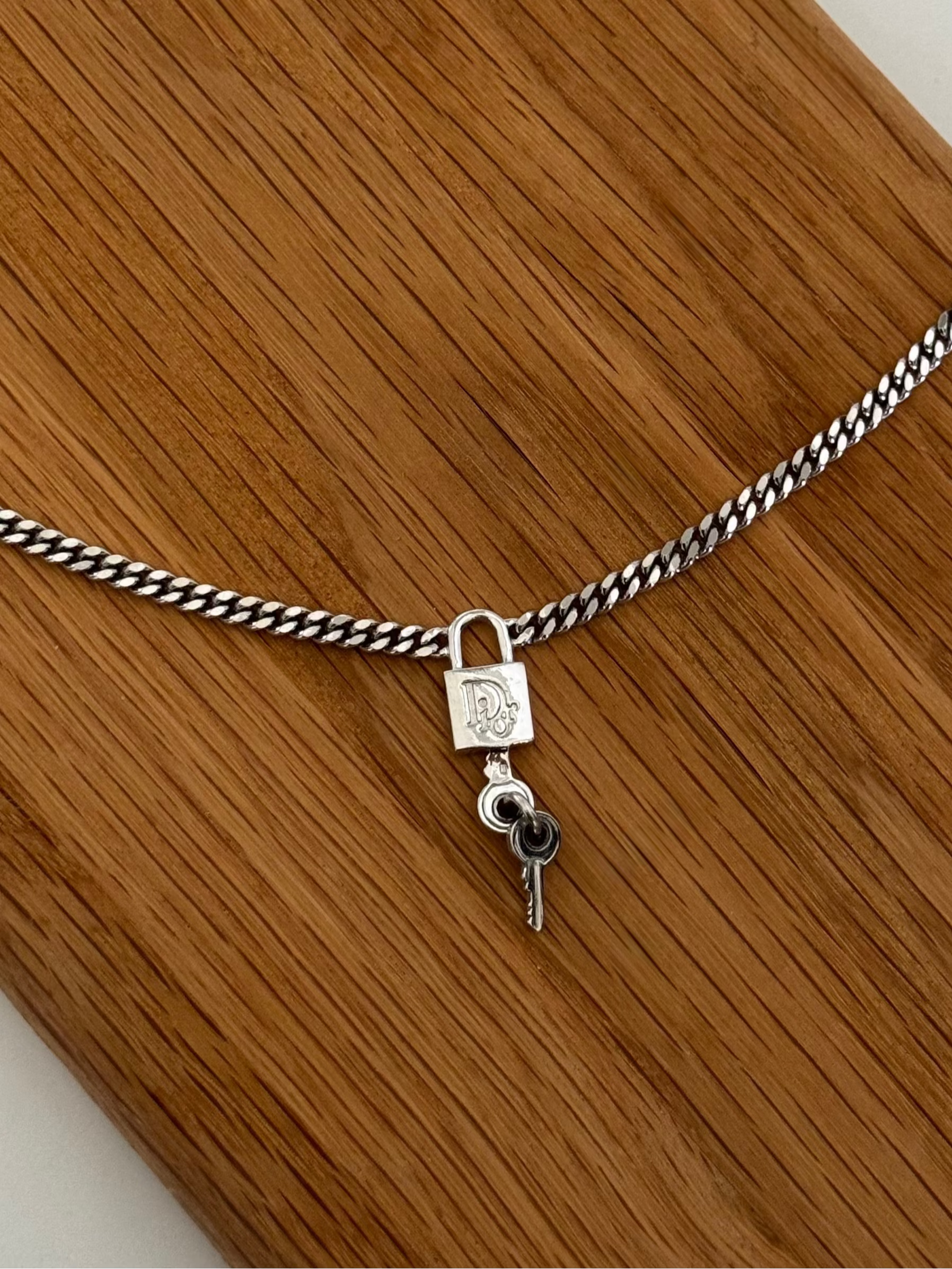 Christian Dior Padlock & Keys Necklace Chain