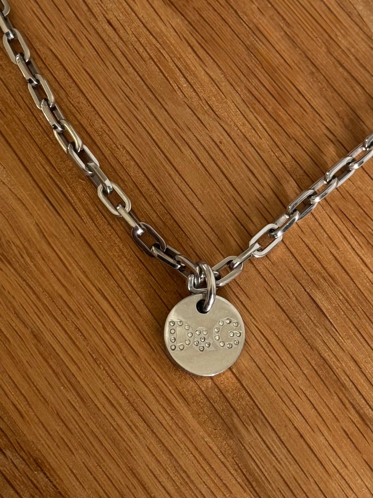 Dolce and Gabbana Diamanté Pendant Necklace