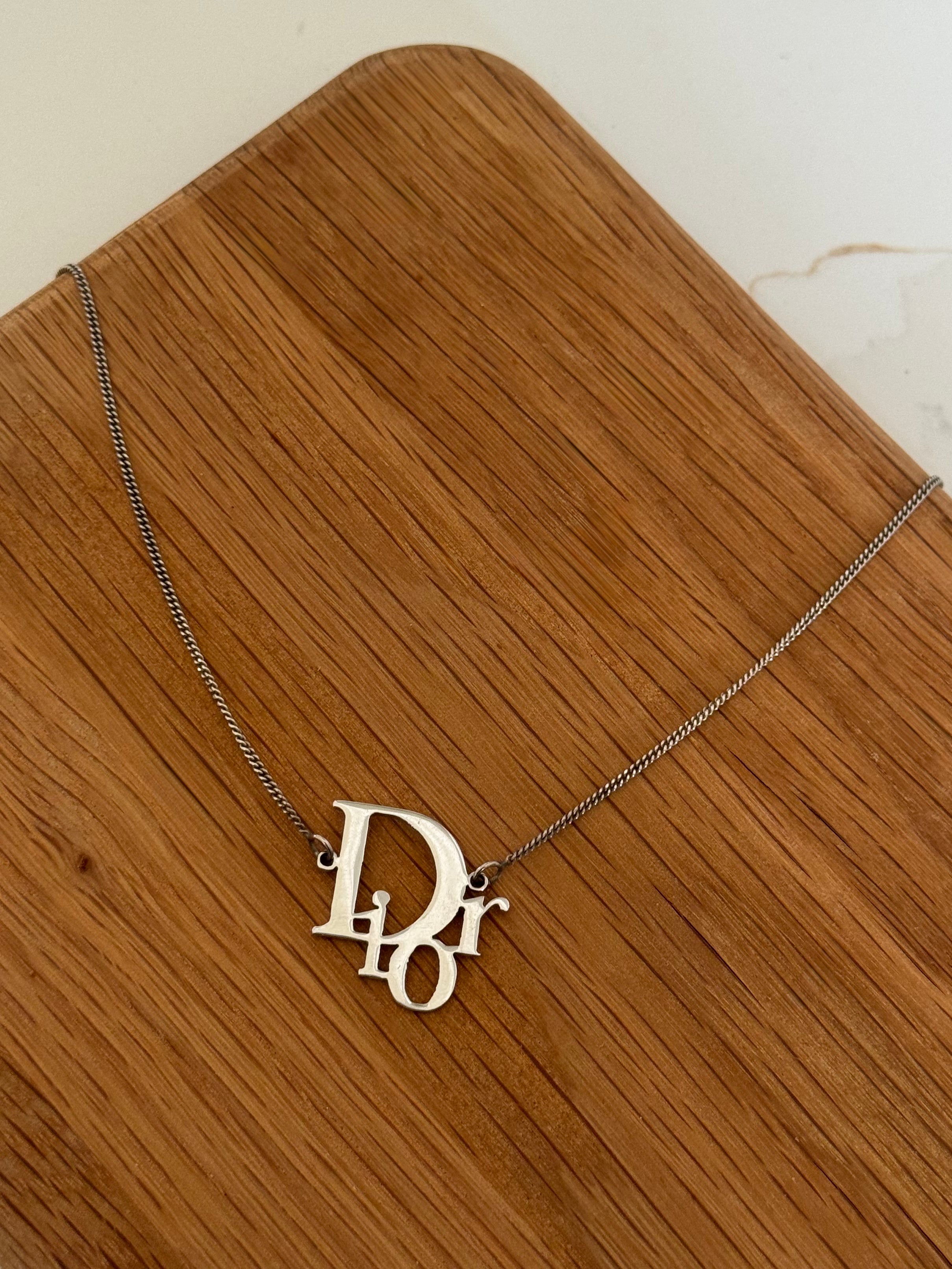 Christian Dior Monogram Oblique Logo Necklace
