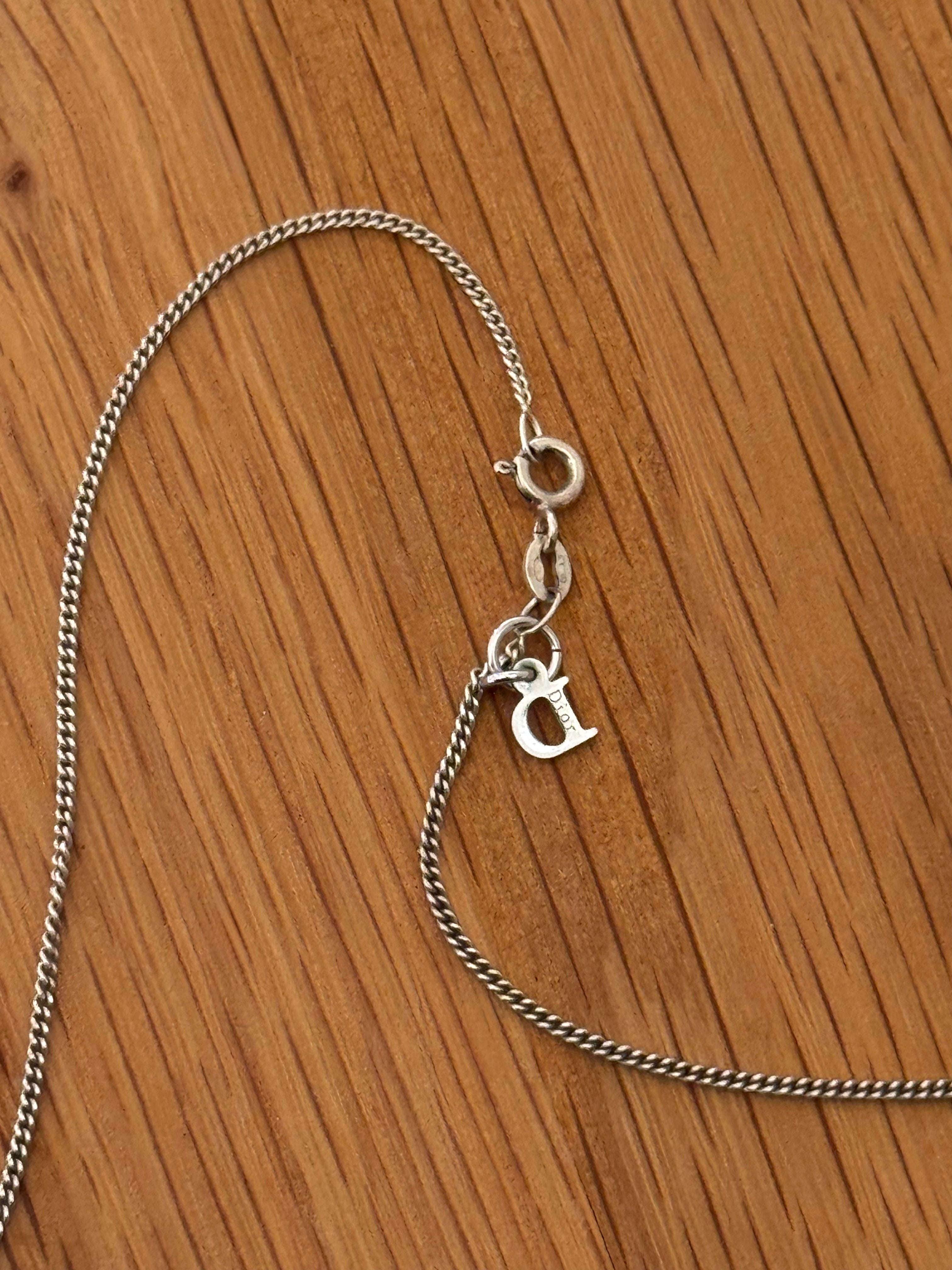 Christian Dior Monogram Oblique Logo Necklace