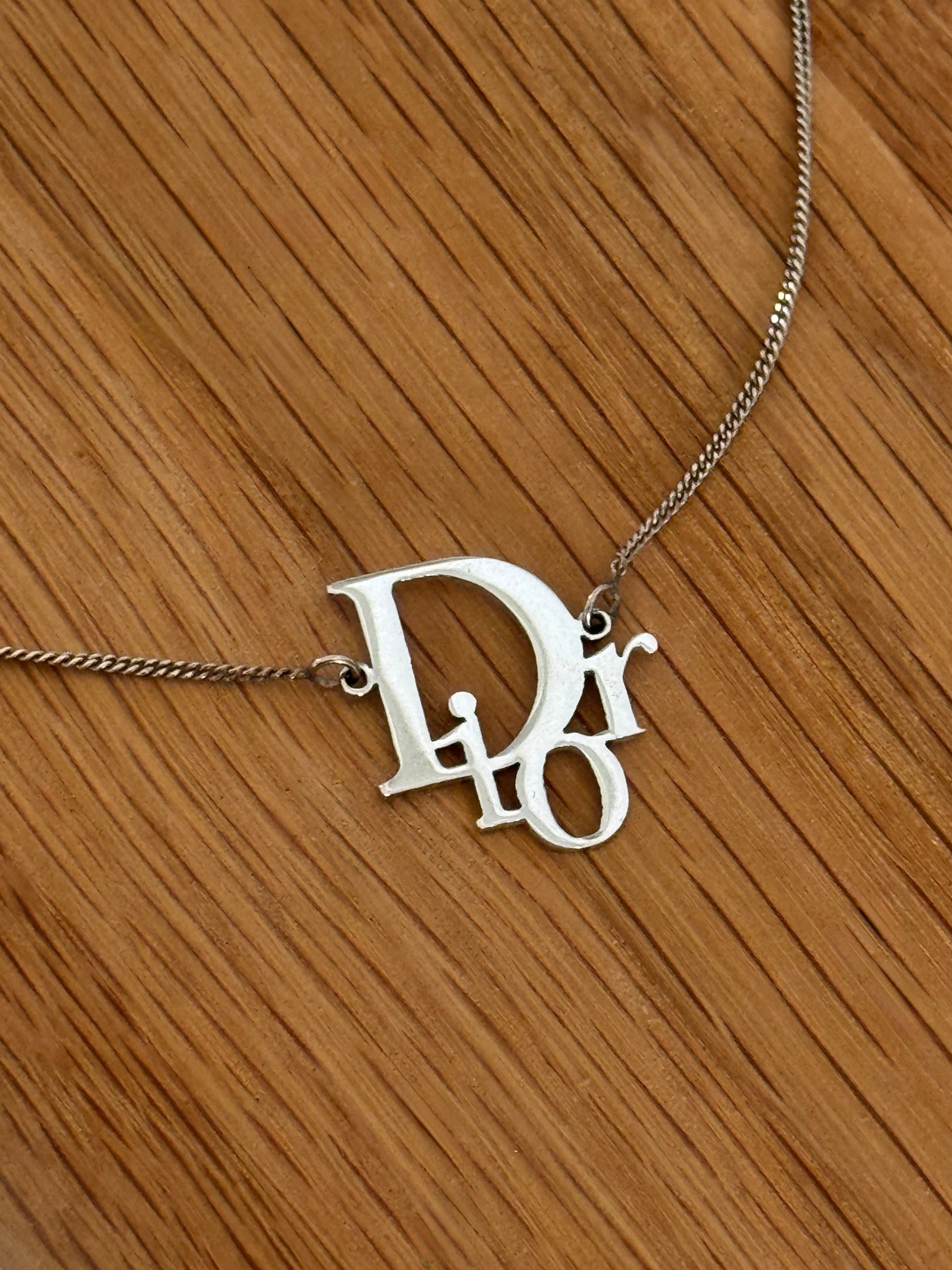 Christian Dior Monogram Oblique Logo Necklace