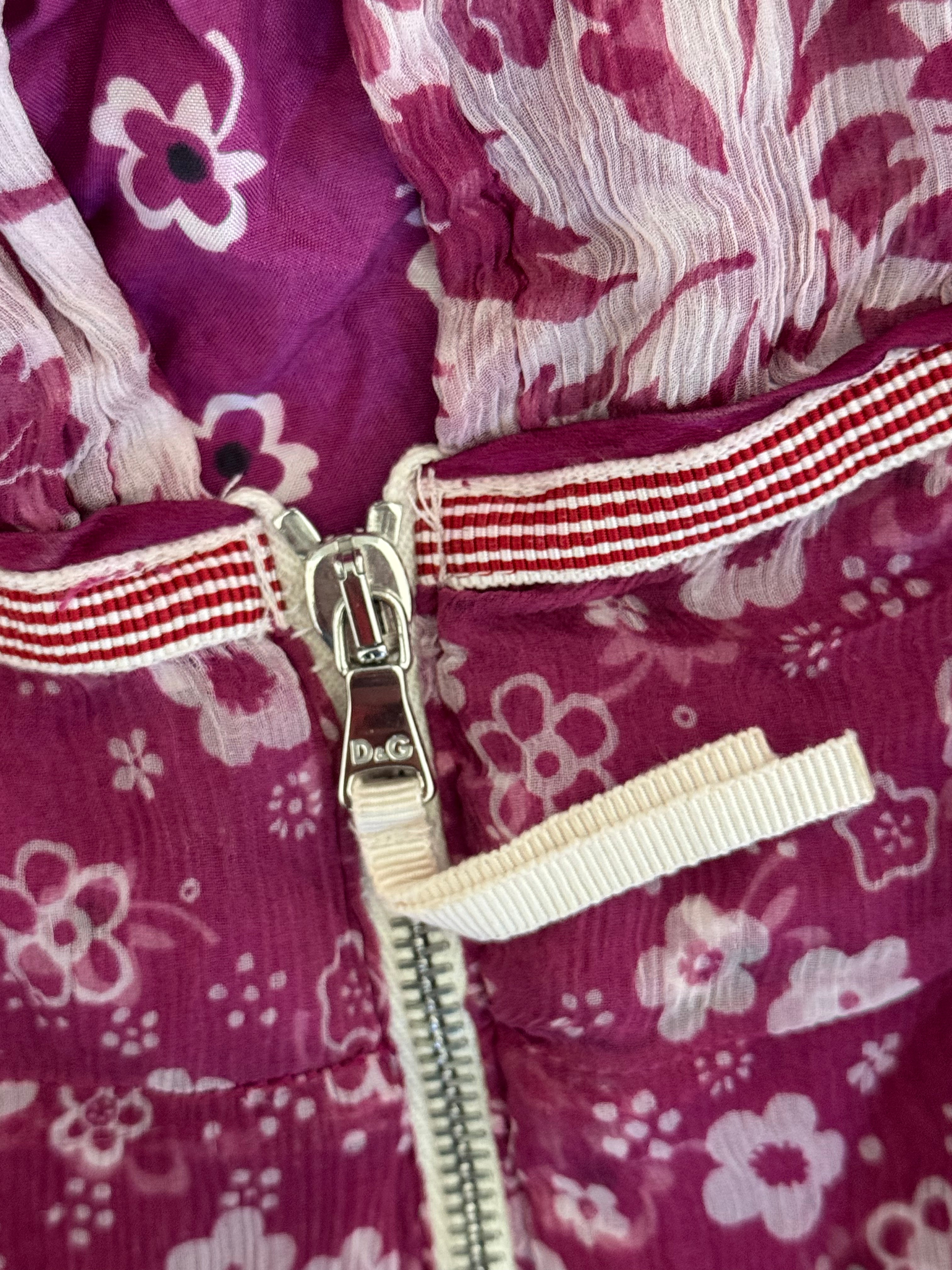 Dolce and Gabbana Floral Frilly Mini Dress