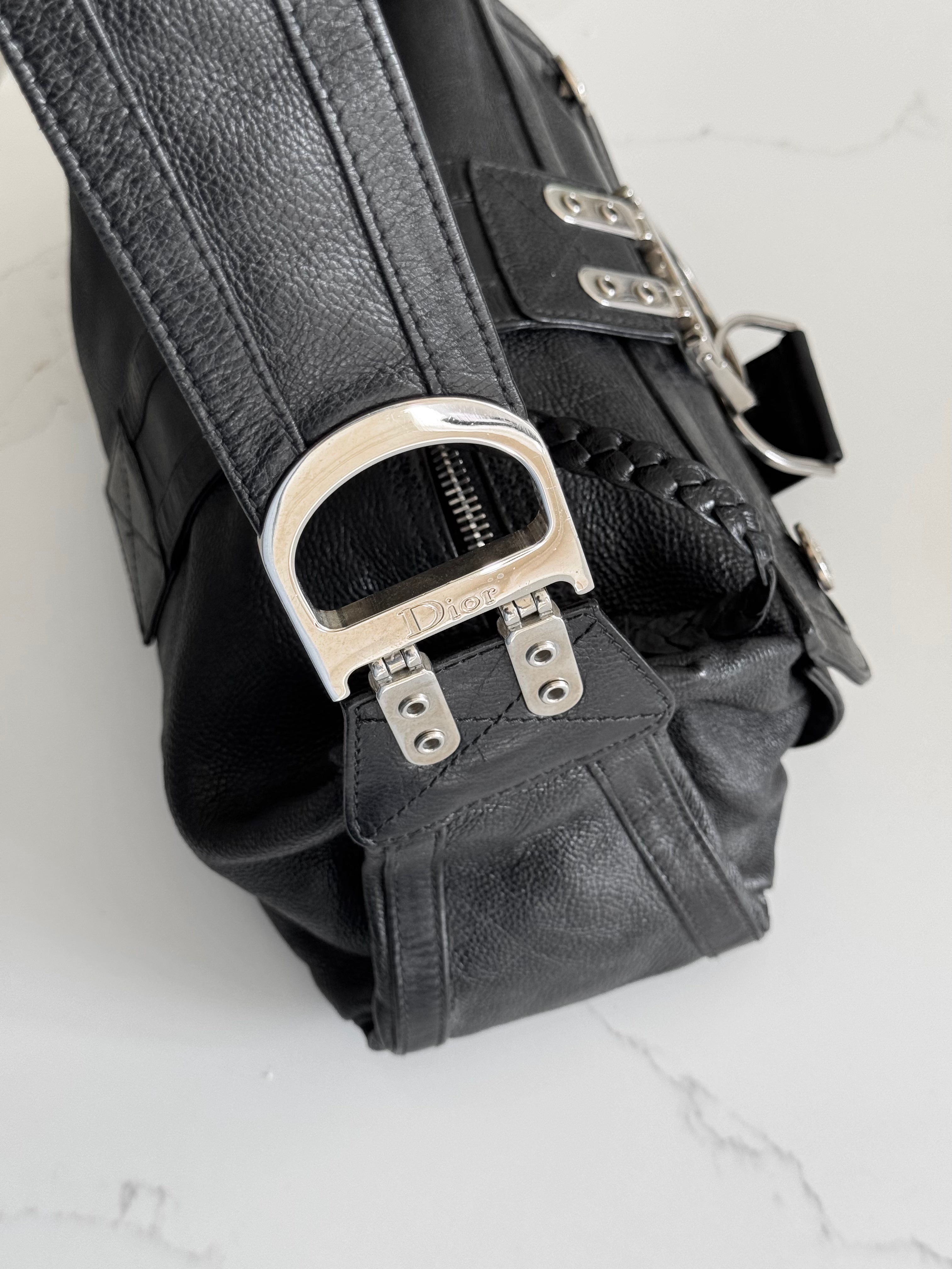 Christian Dior Leather Flight Shoulder Bag