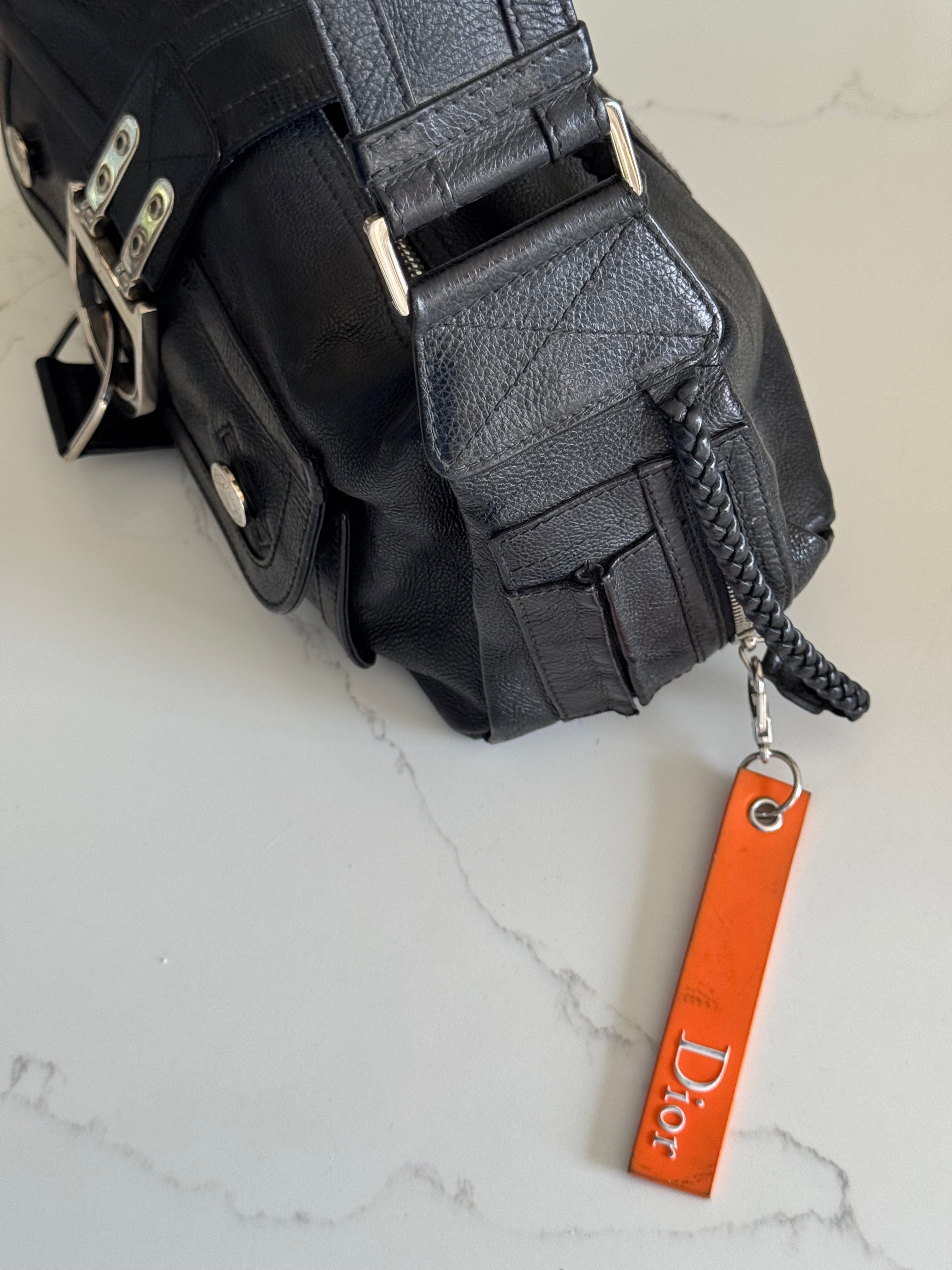 Christian Dior Leather Flight Shoulder Bag