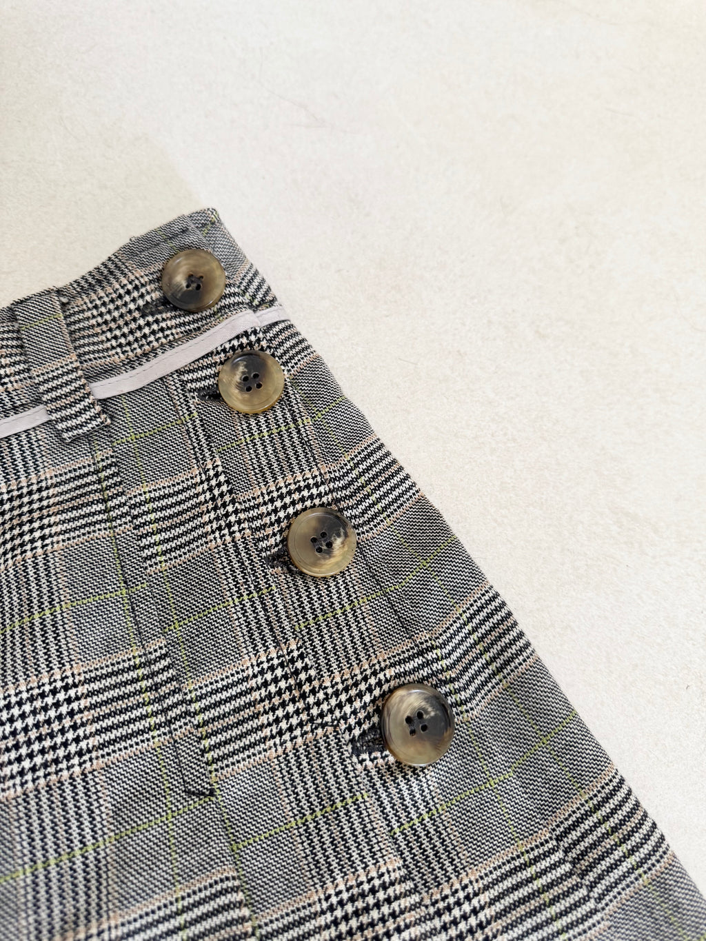 Dolce and Gabbana Plaid Pleated Mini Skirt