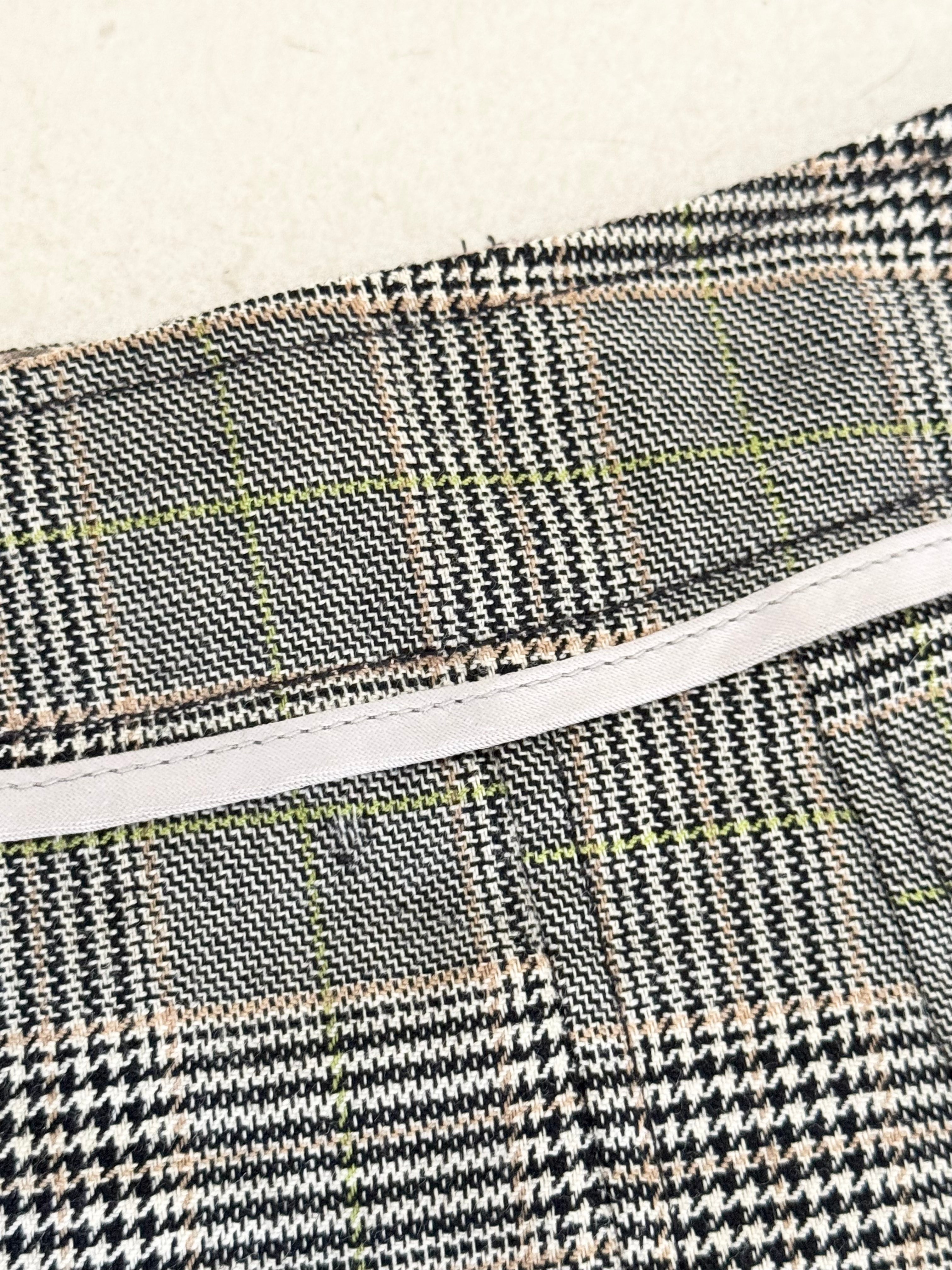 Dolce and Gabbana Plaid Pleated Mini Skirt