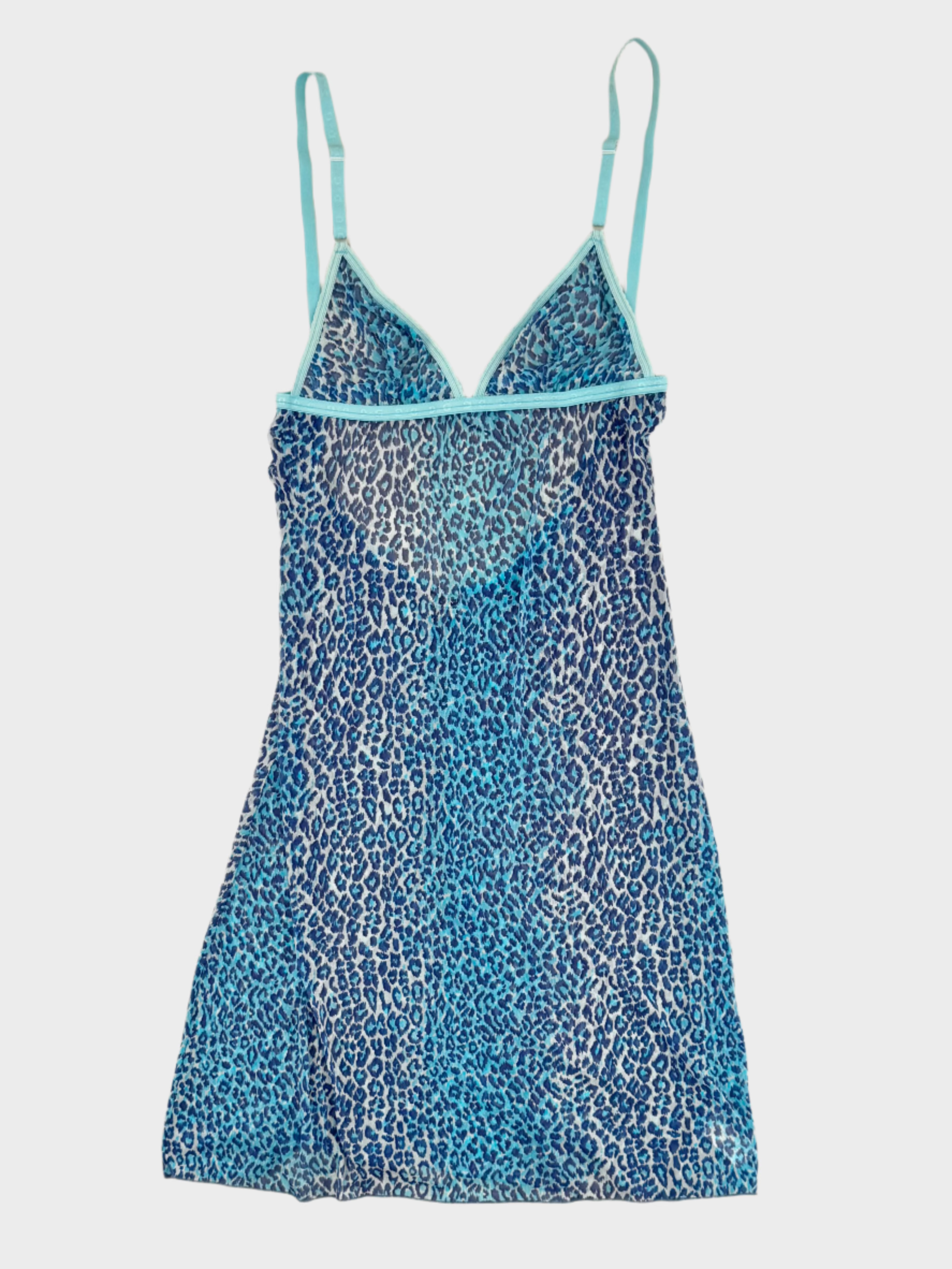 Dolce and Gabbana Leopard Print Mesh Dress