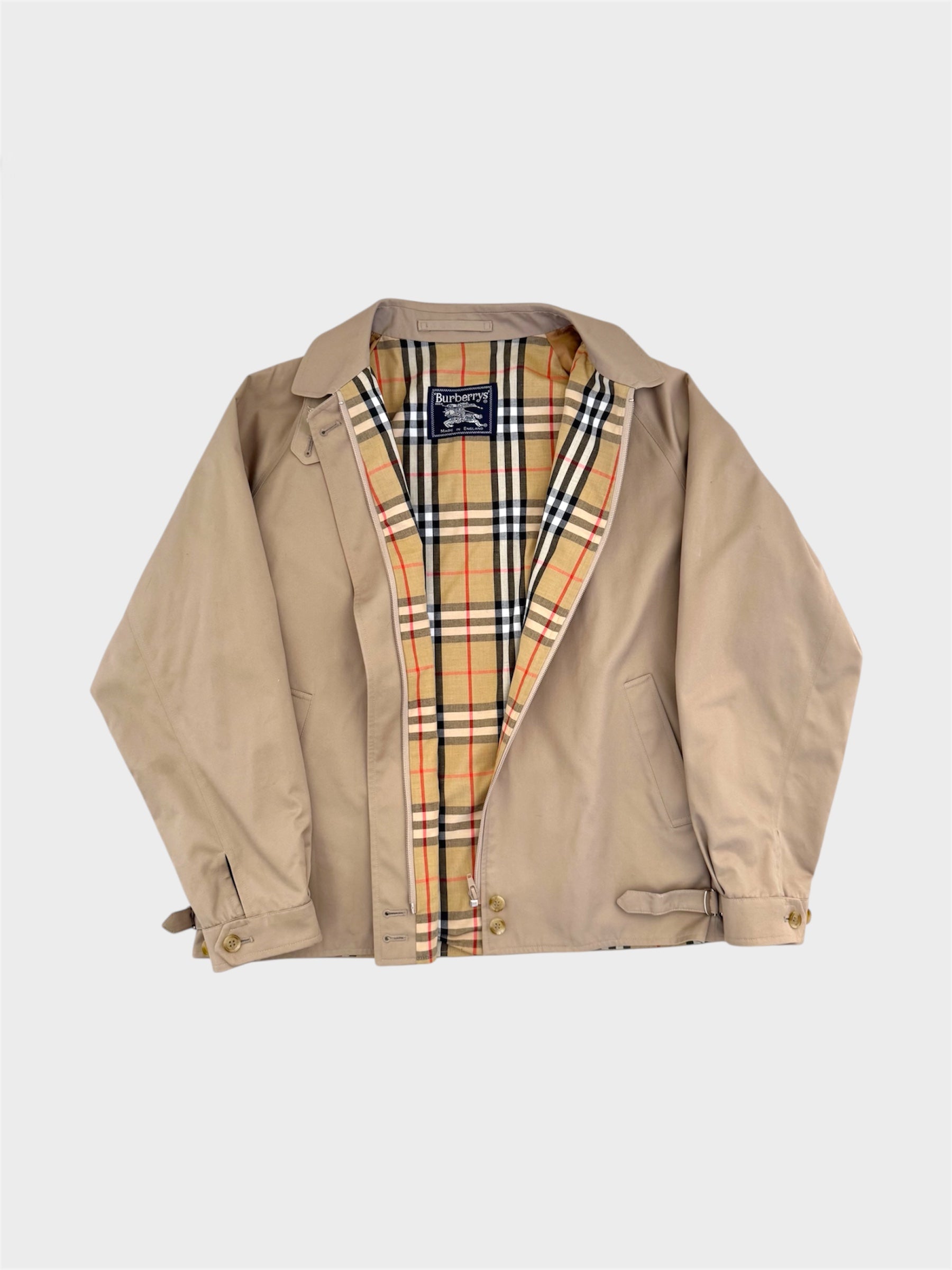 Burberry Nova Check Lined Harrington Jacket