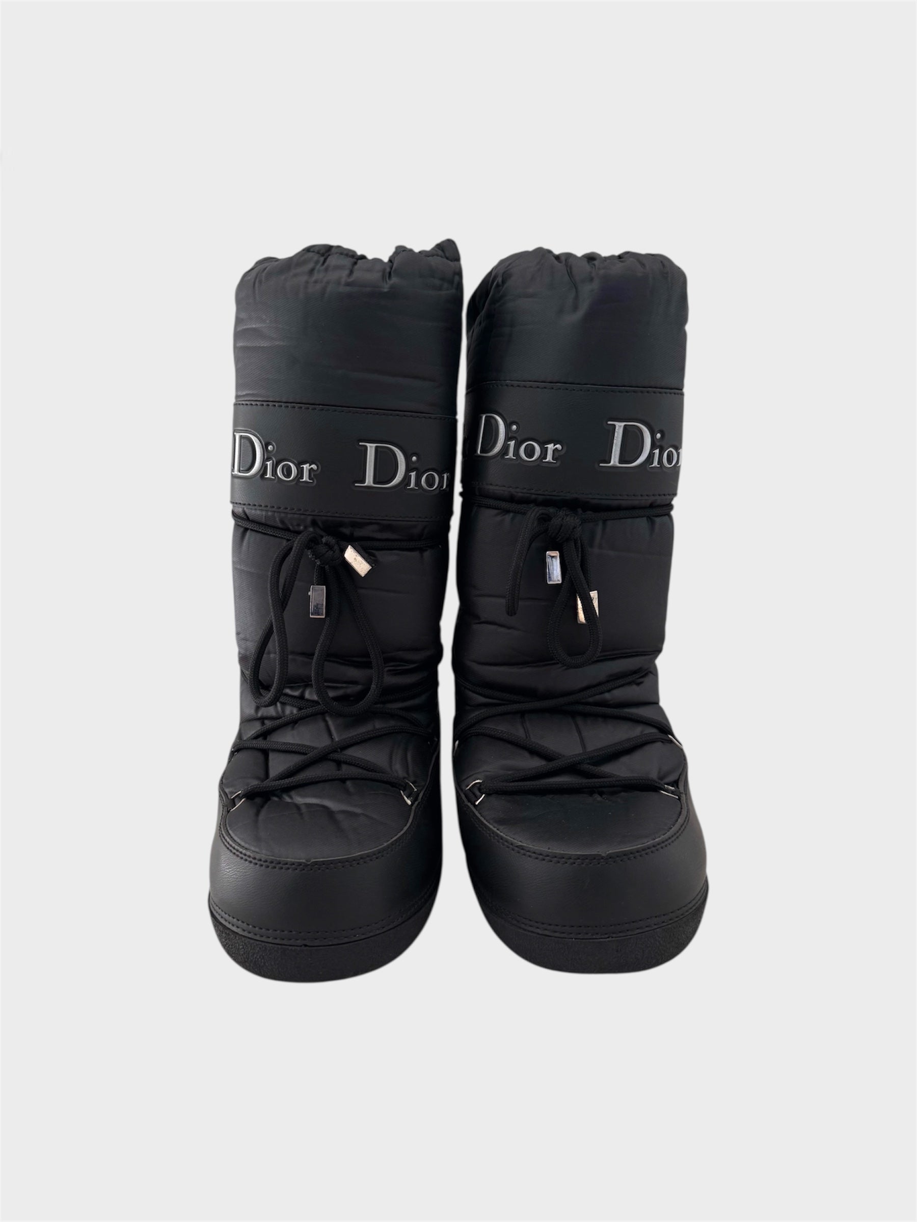 Christian Dior Black Monogram Ski Snow Boots