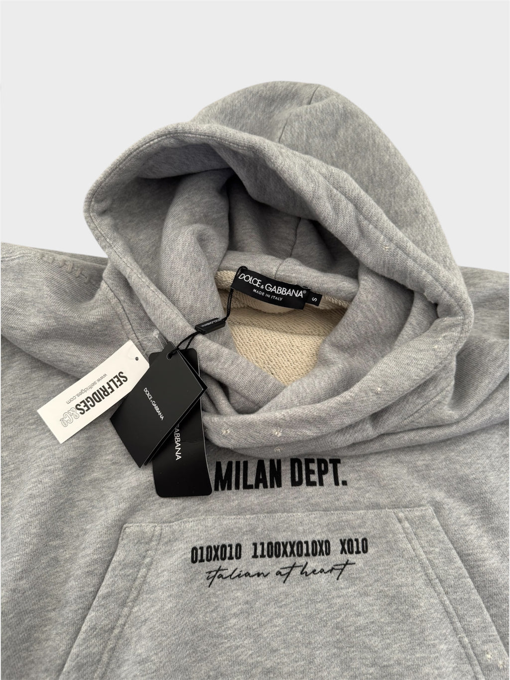 Dolce and Gabbana Logo Printed Jersey Hoodie