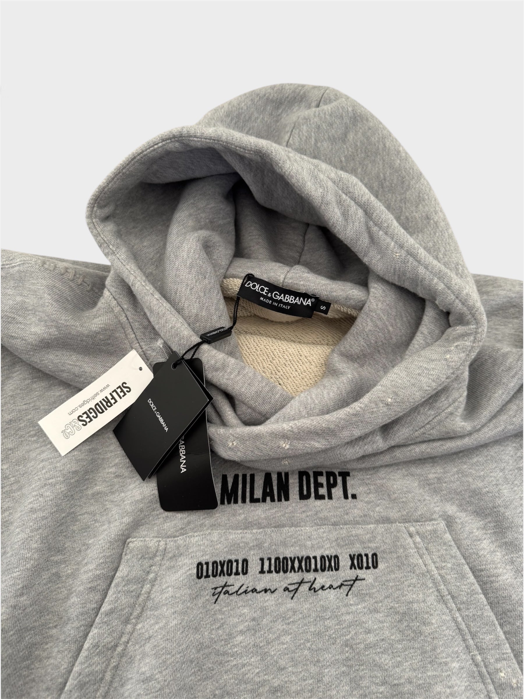 Dolce and Gabbana Logo Printed Jersey Hoodie