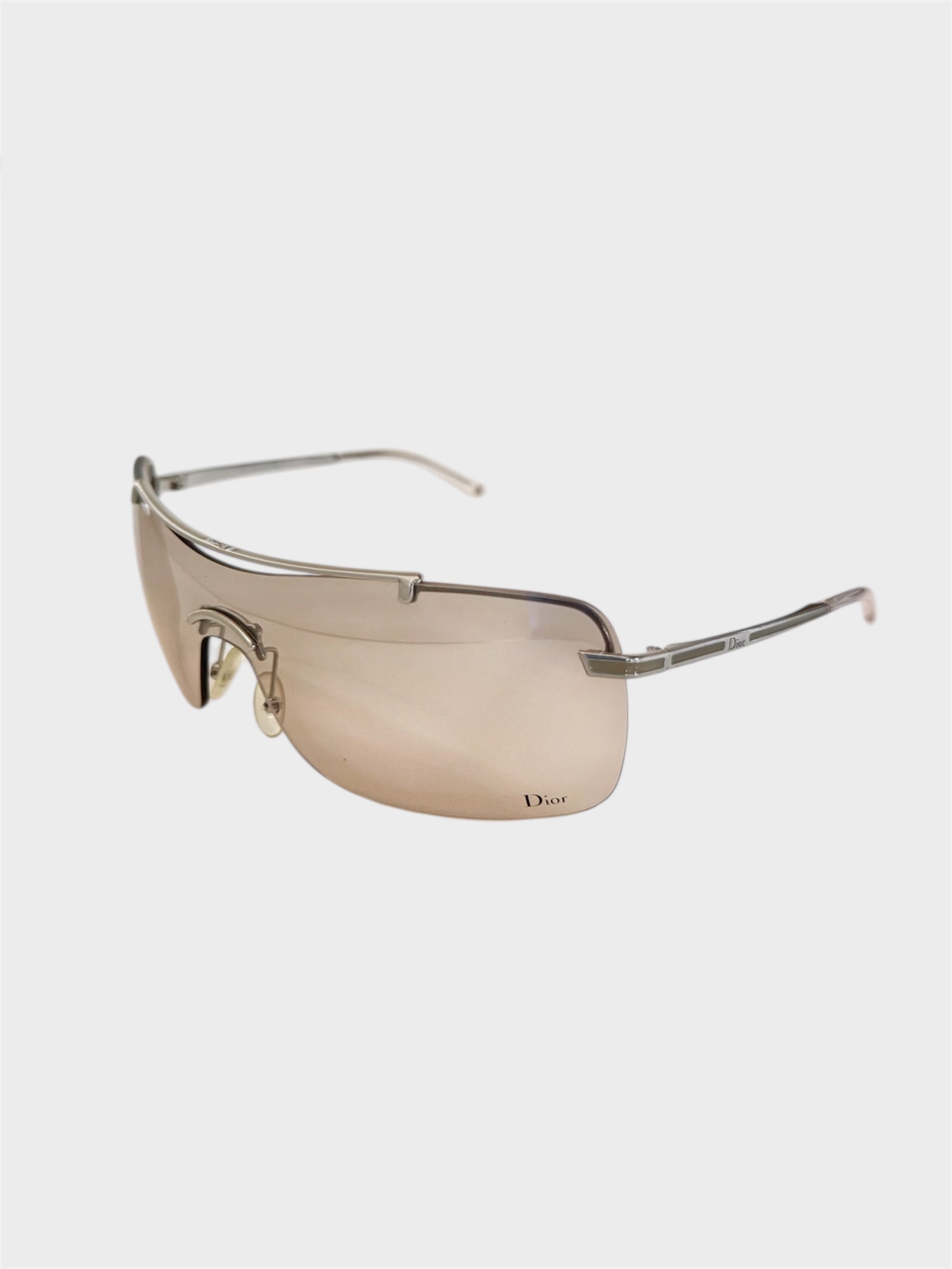 Christian Dior "Air 2" Aviator Rimless Sunglasses
