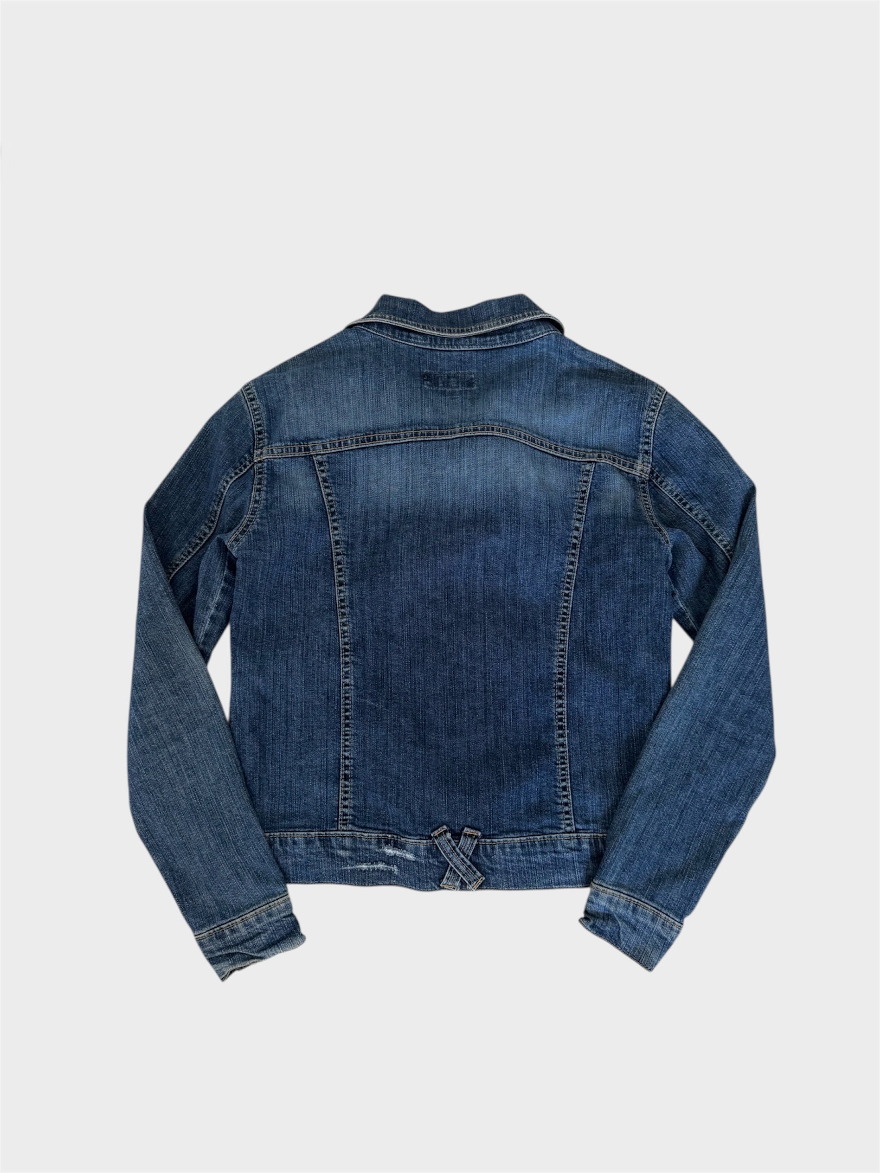 Dolce and Gabbana Diamanté Embossed Denim Jacket
