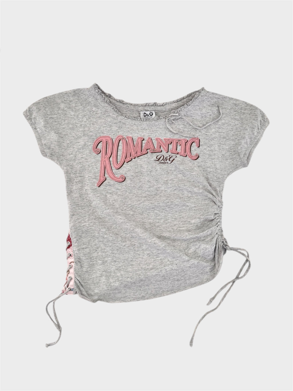 Dolce and Gabbana "Romantic" Ruched Asymmetric Top