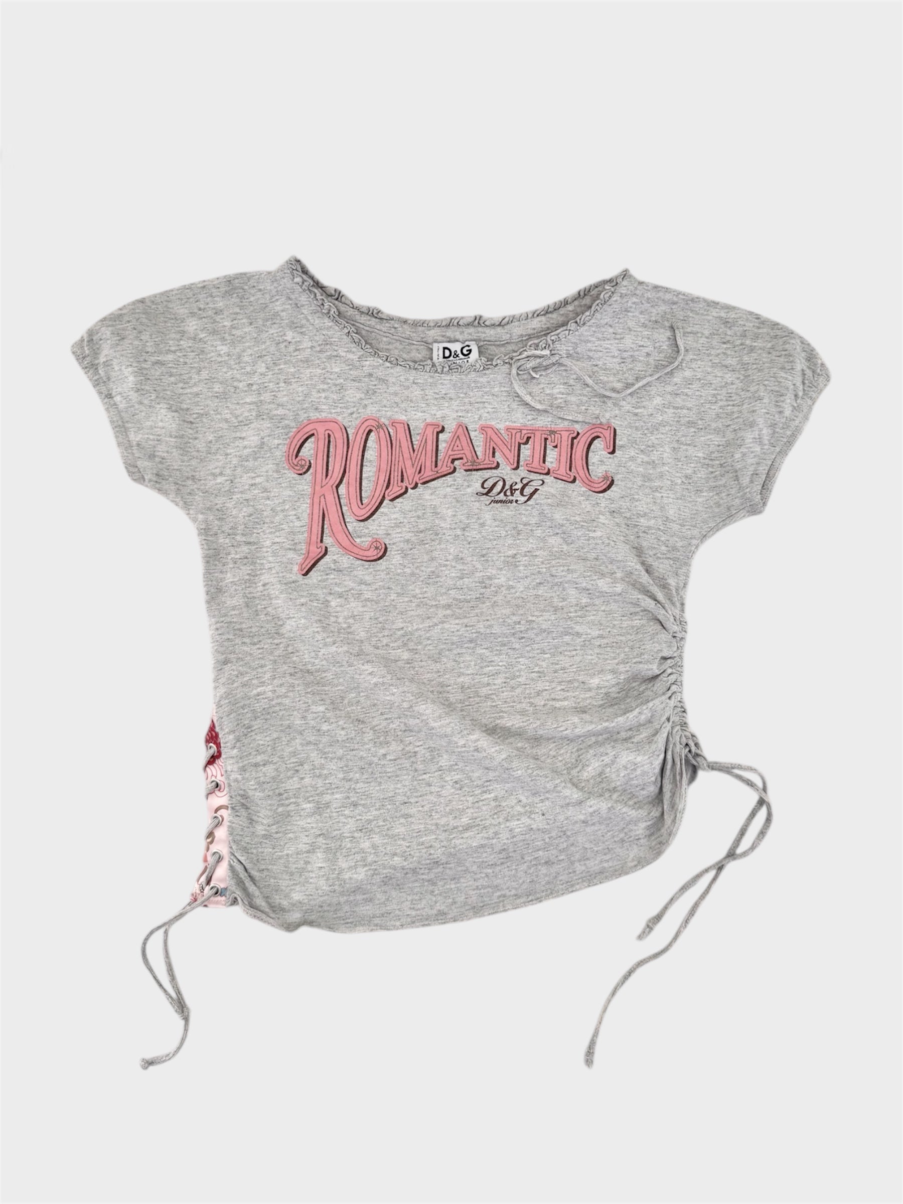 Dolce and Gabbana "Romantic" Ruched Asymmetric Top