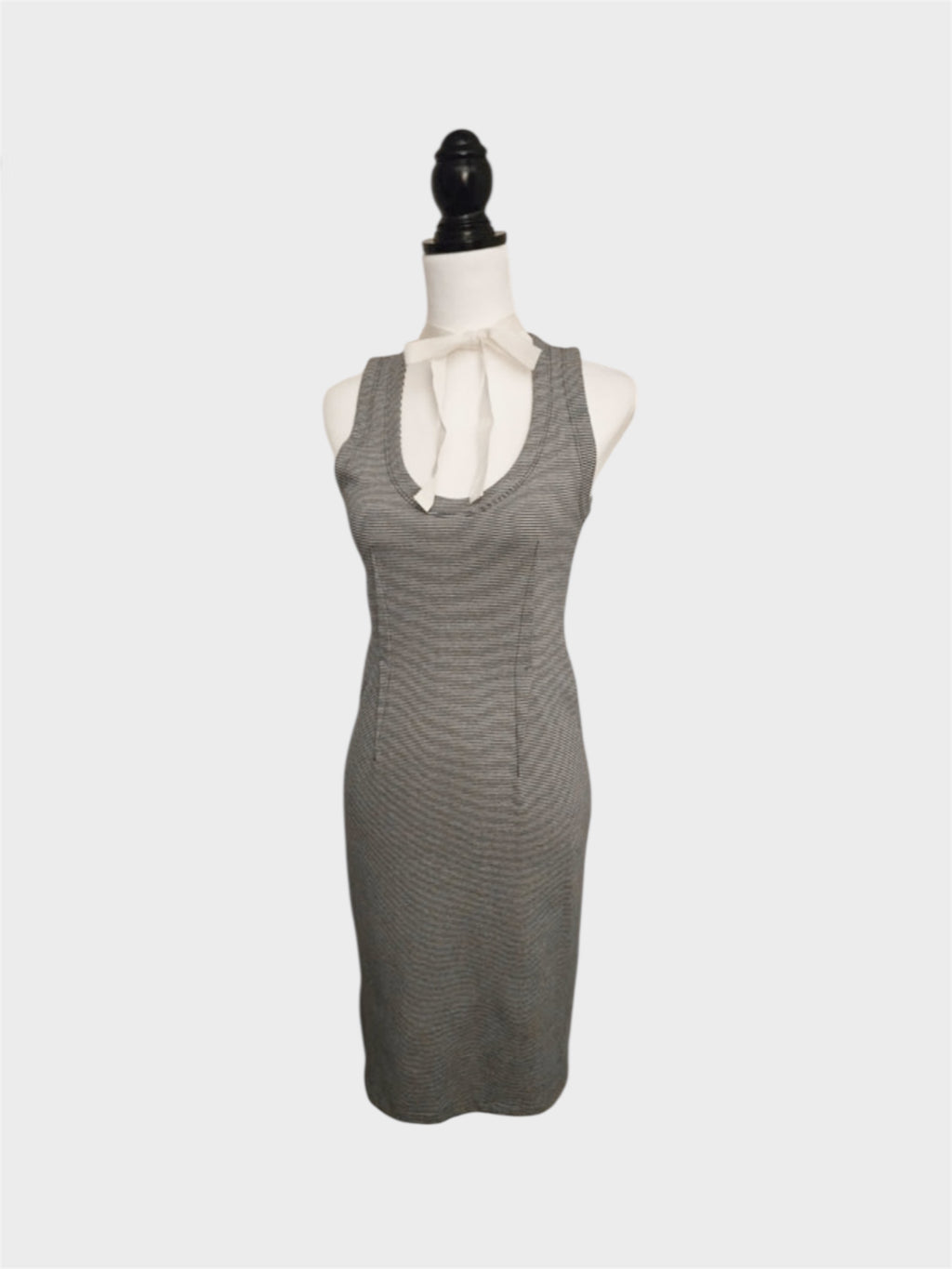 Dolce and Gabbana Striped Bodycon Midi Dress