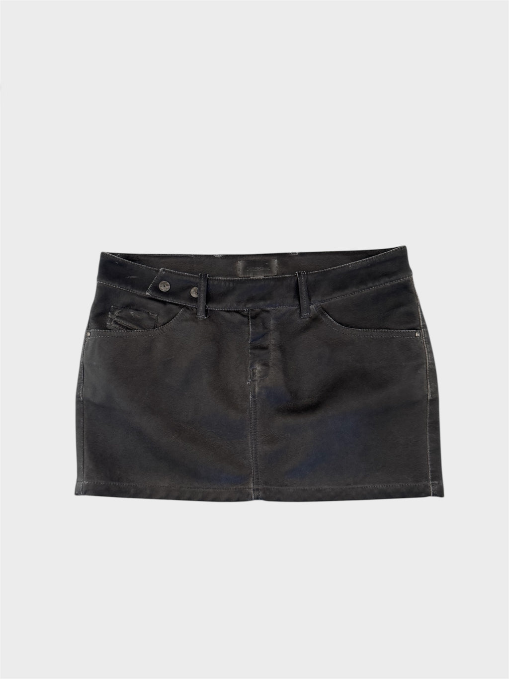 Diesel Leather Effect Mini Skirt