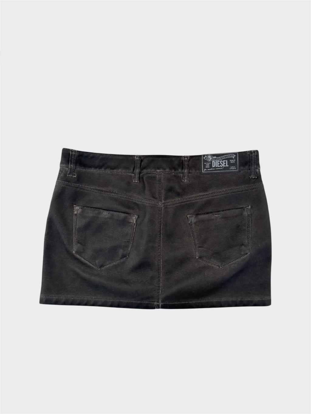 Diesel Leather Effect Mini Skirt