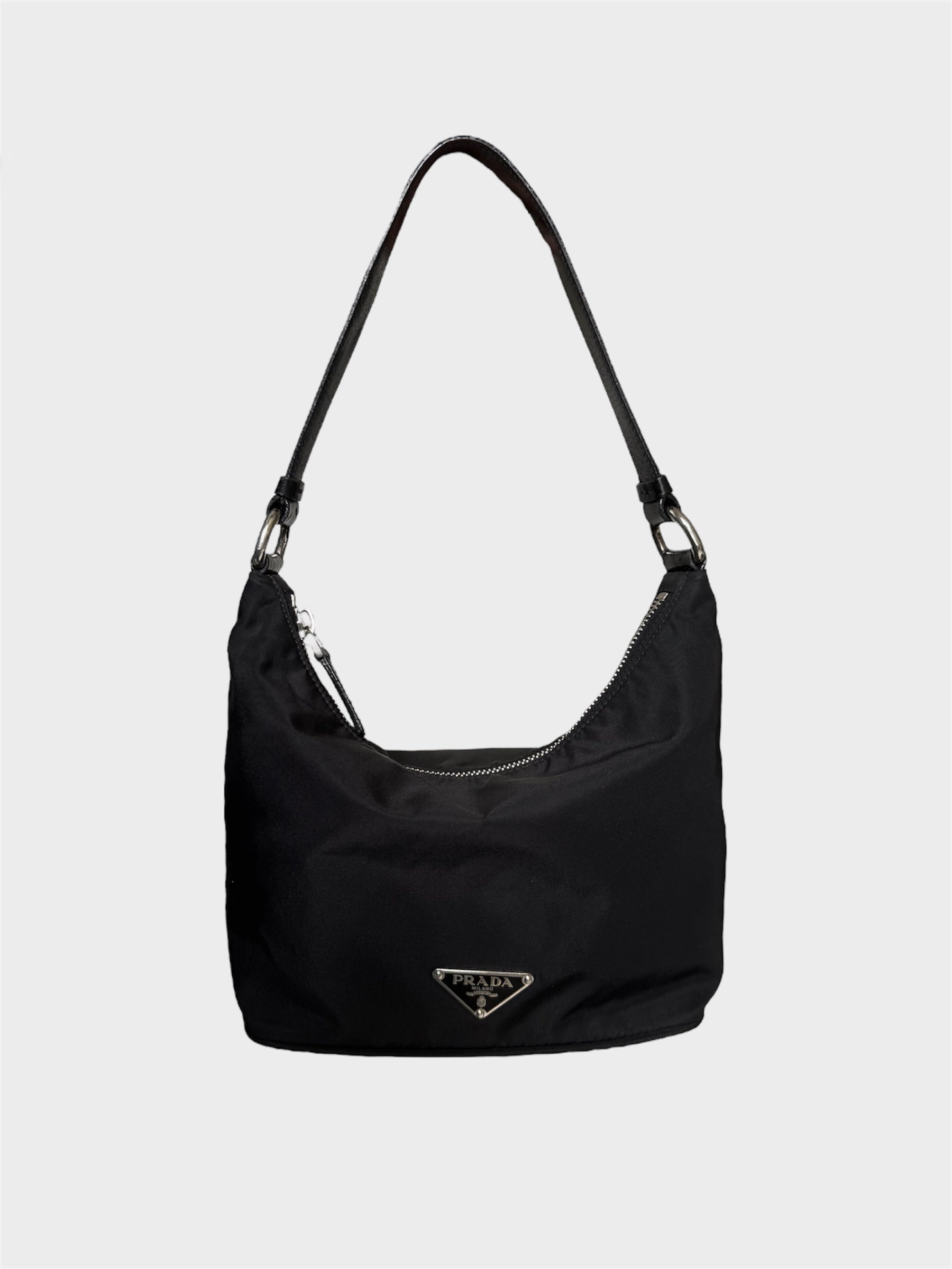 Prada Nylon Semitracolla Nappa Shoulder Bag