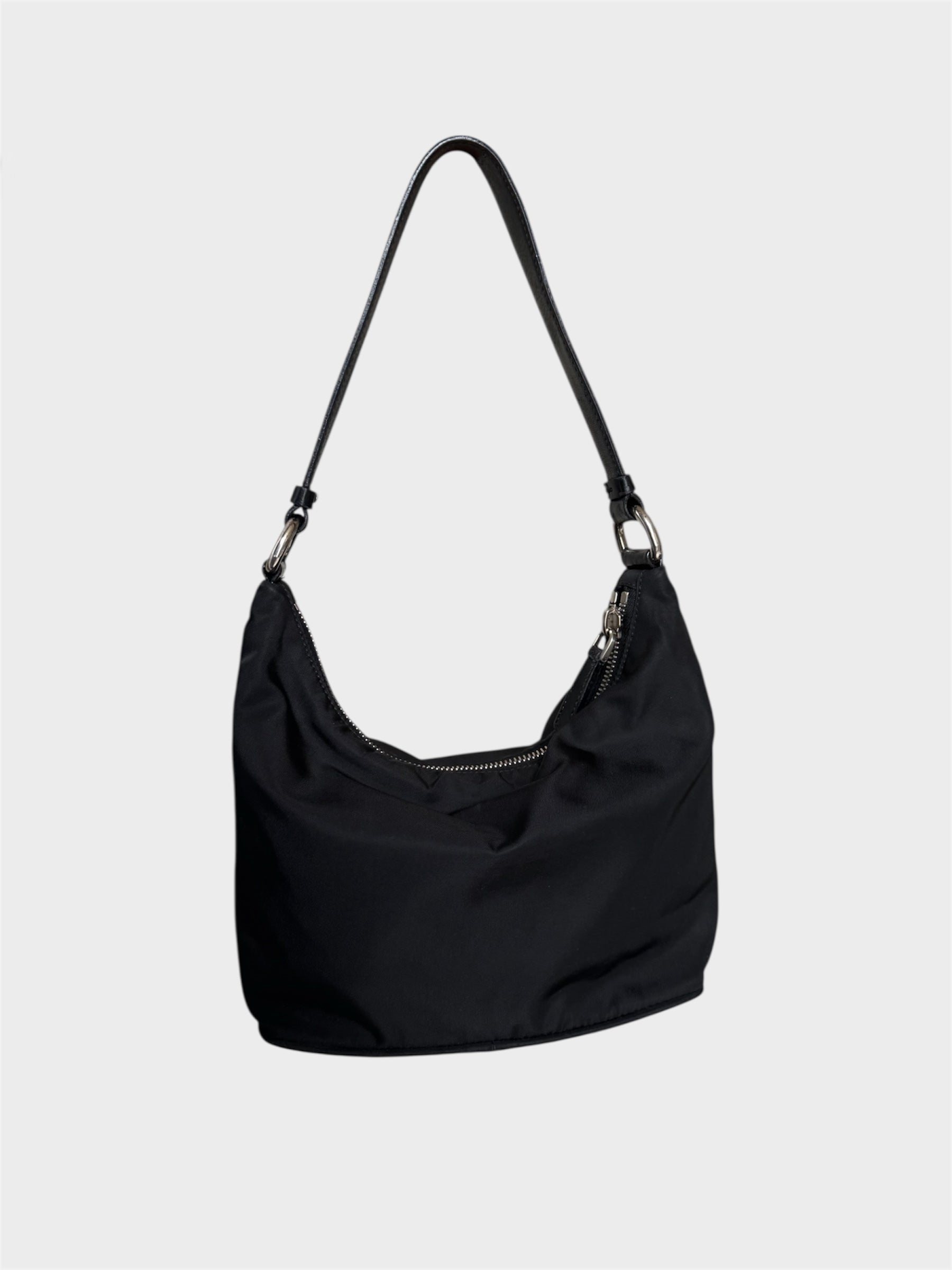Prada Nylon Semitracolla Nappa Shoulder Bag
