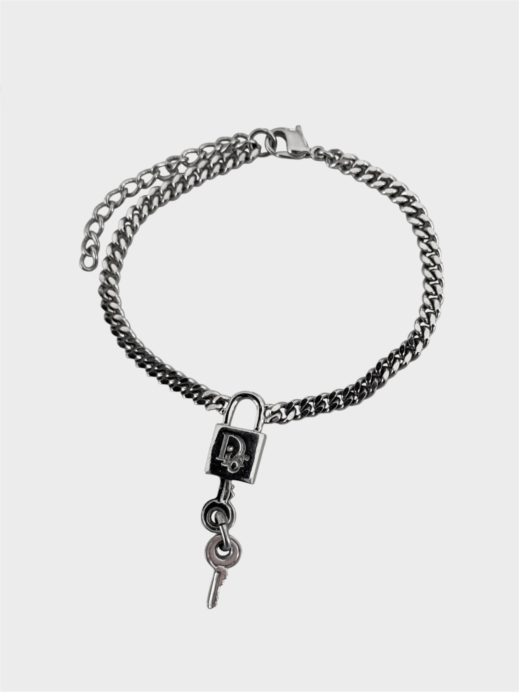 Christian Dior Padlock & Keys Chain Bracelet