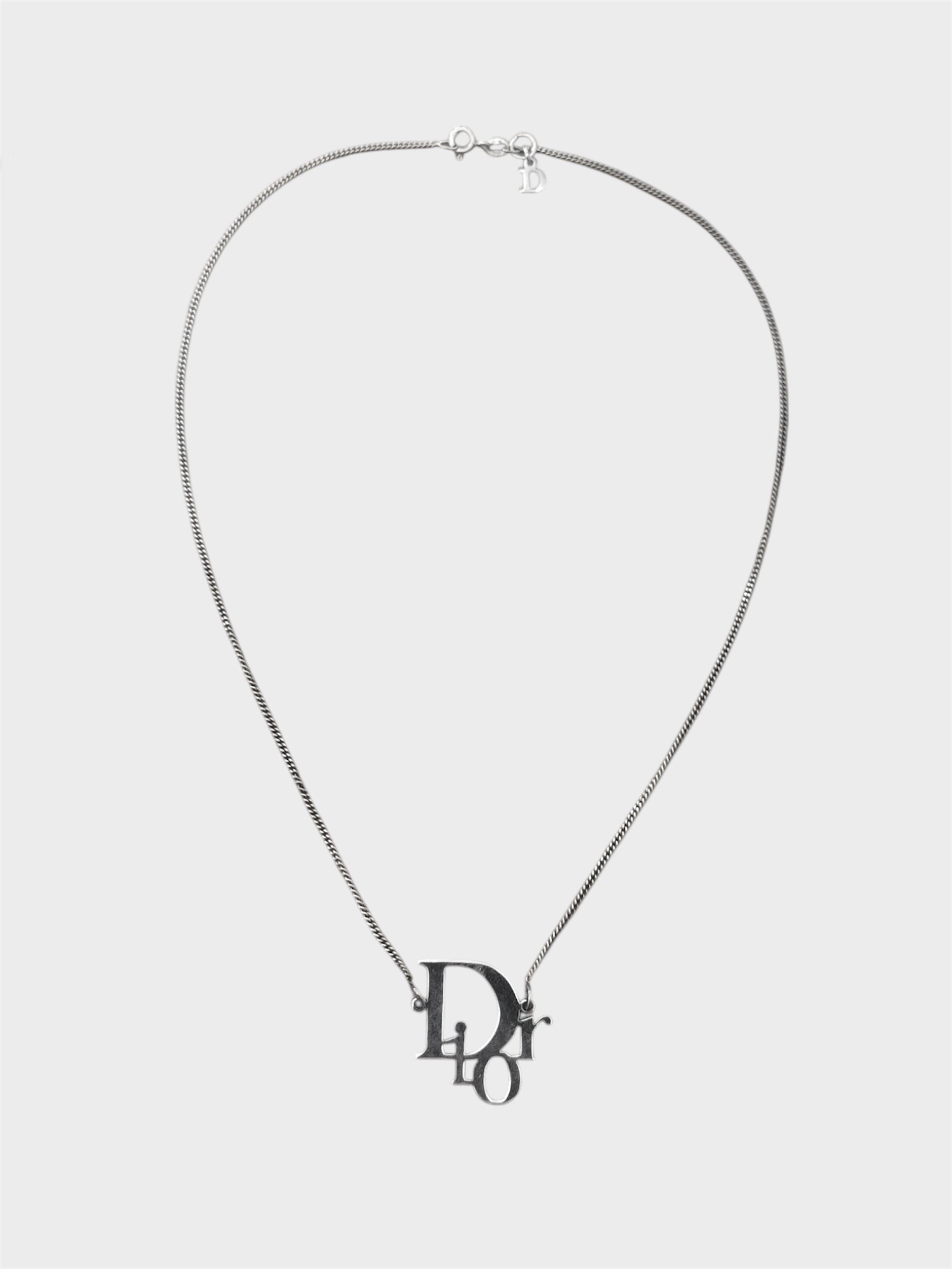 Christian Dior Monogram Oblique Logo Necklace