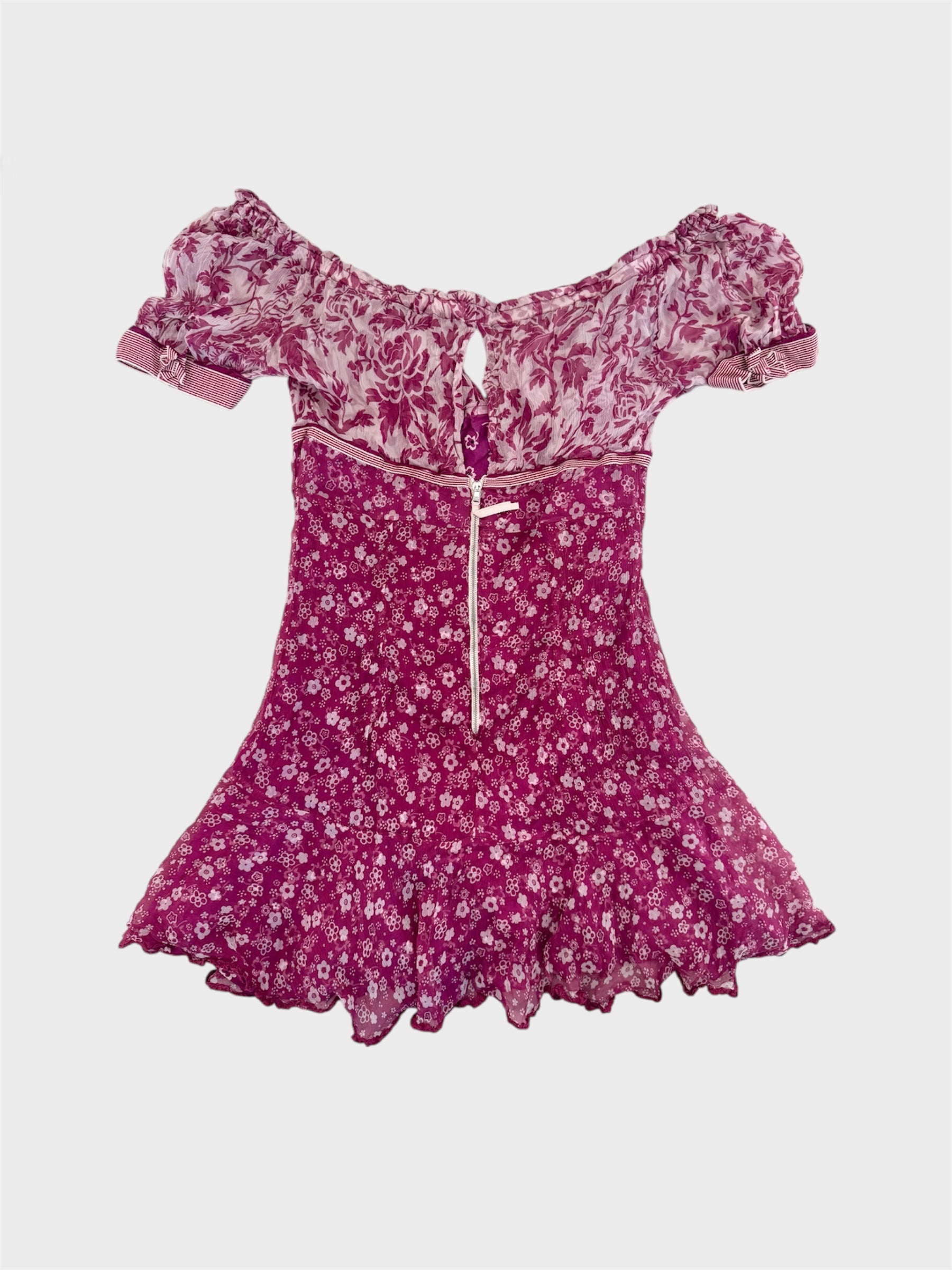 Dolce and Gabbana Floral Frilly Mini Dress