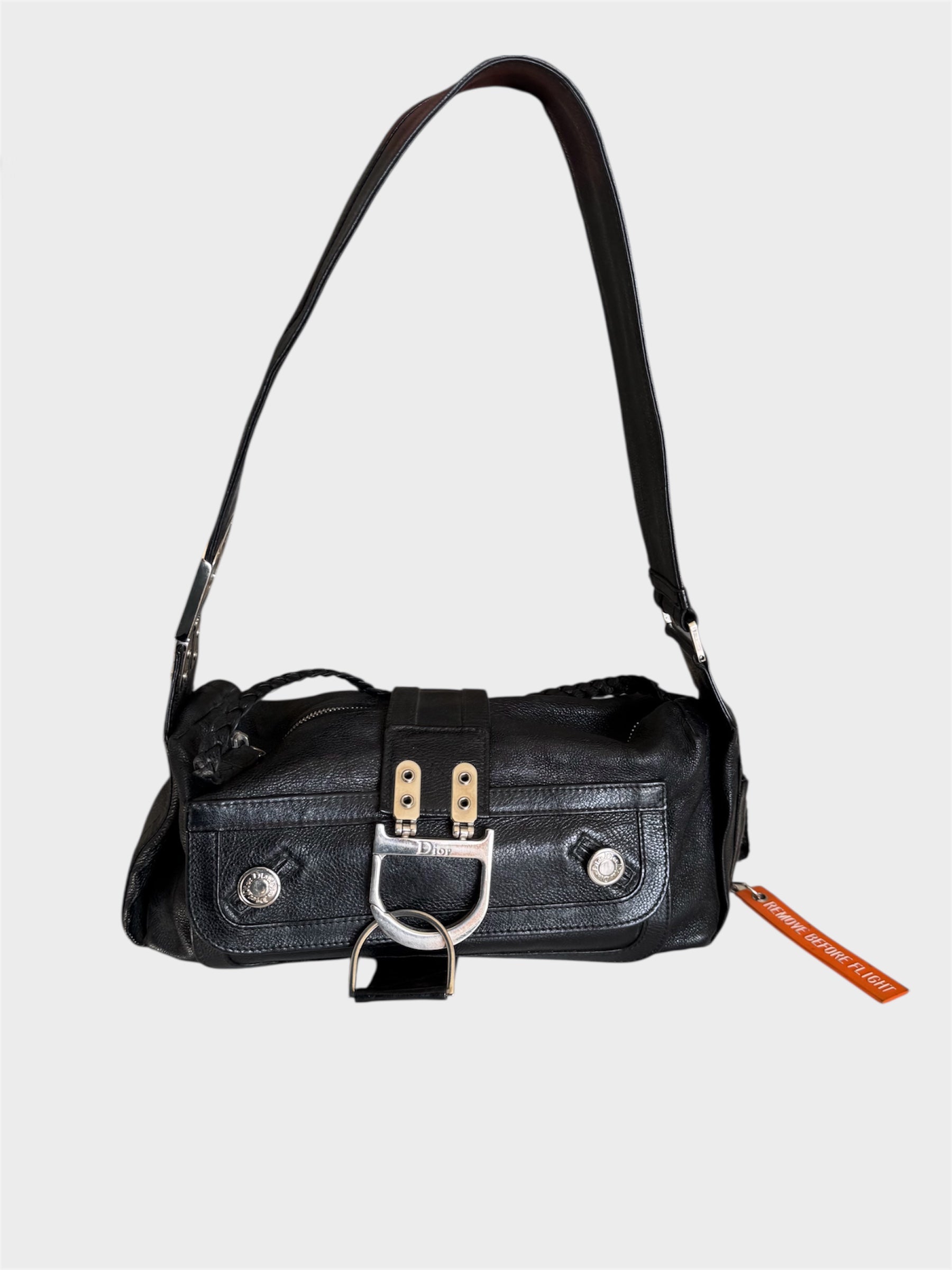Christian Dior Leather Flight Shoulder Bag